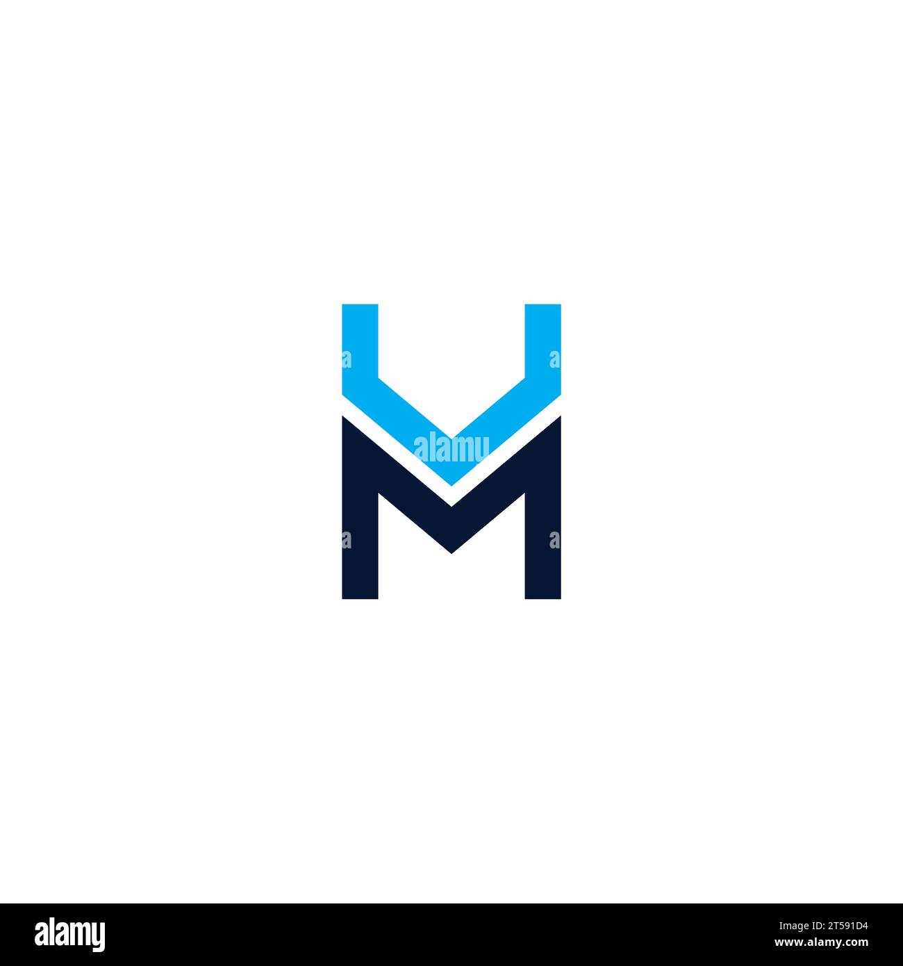 VM Logo vector. HM Logo Design Stock Vector