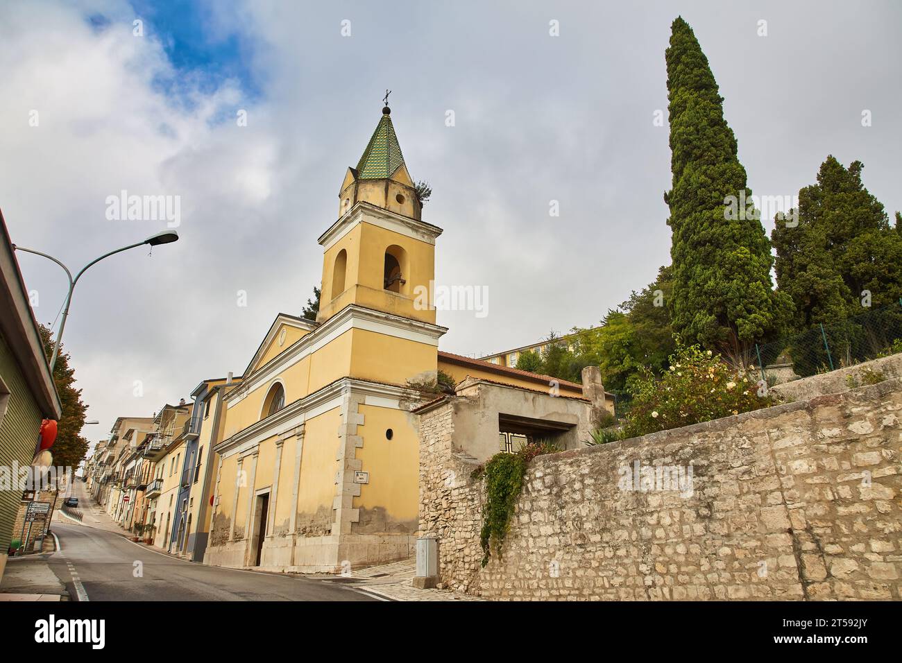 Buonalbergo, Italy. Journey to an Italian village rebuilt after an earthquake. Stock Photo