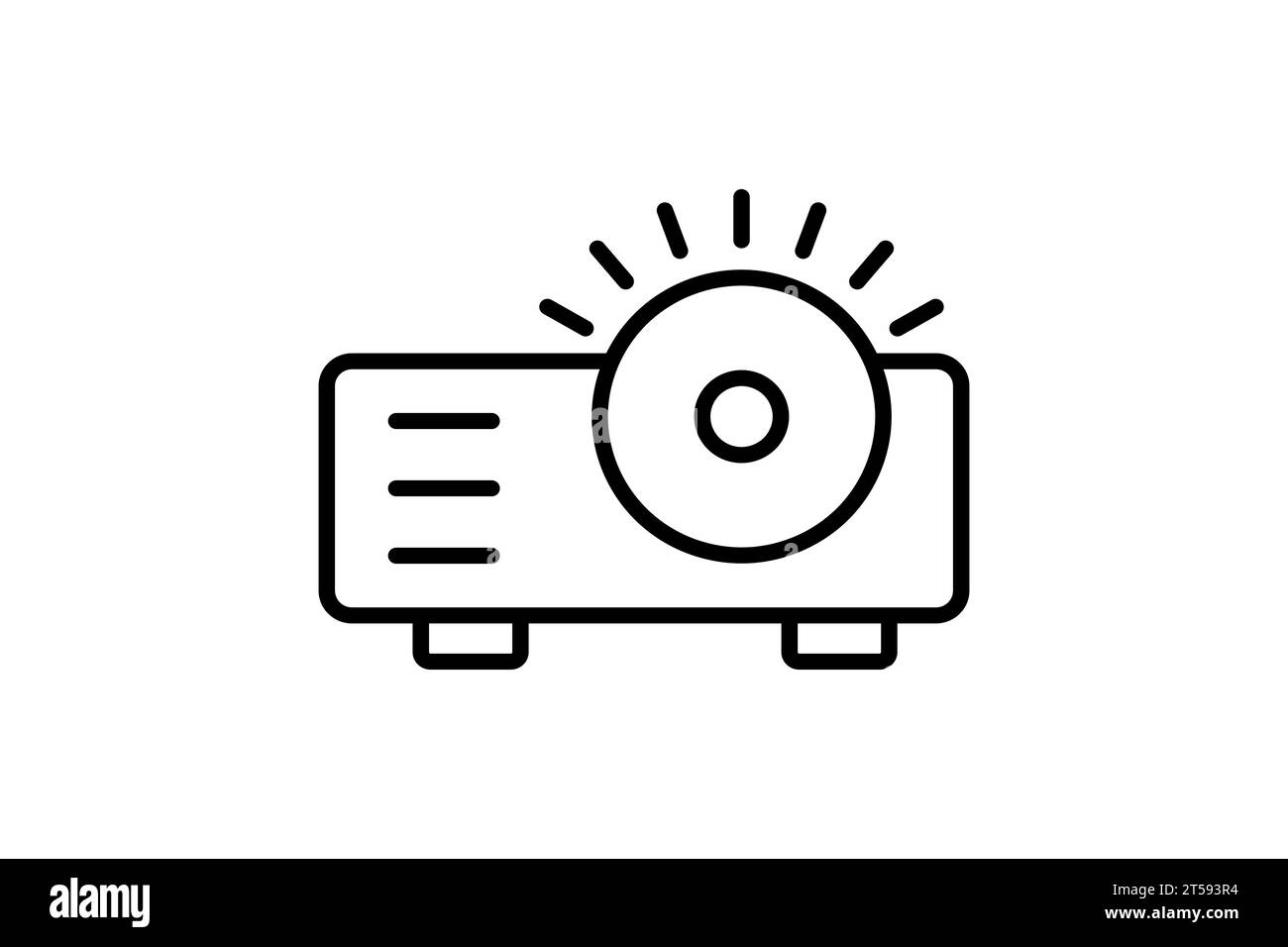 projector icon. icon related to device, computer technology. line icon style. simple vector design editable Stock Vector