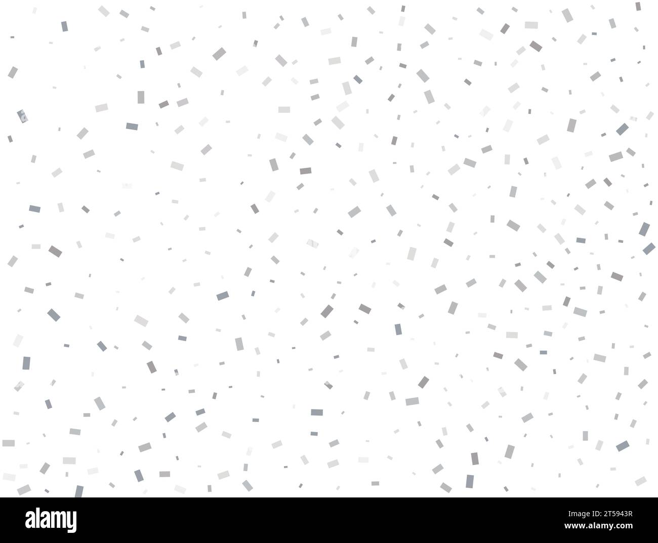 Light silver Rectangular glitter confetti background. White festive