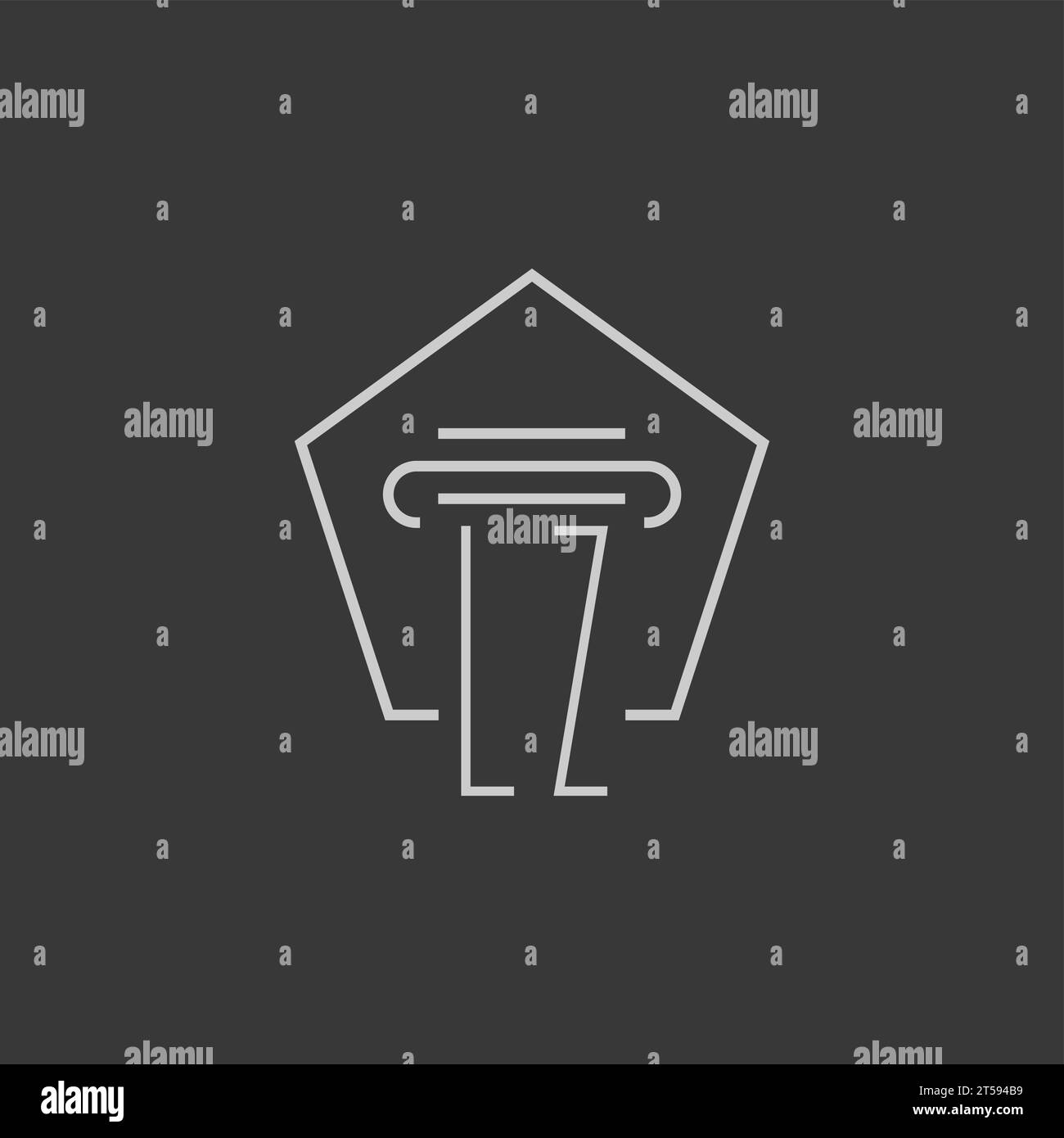 initial monogram LZ with monoline pillar logo design ideas Stock Vector ...