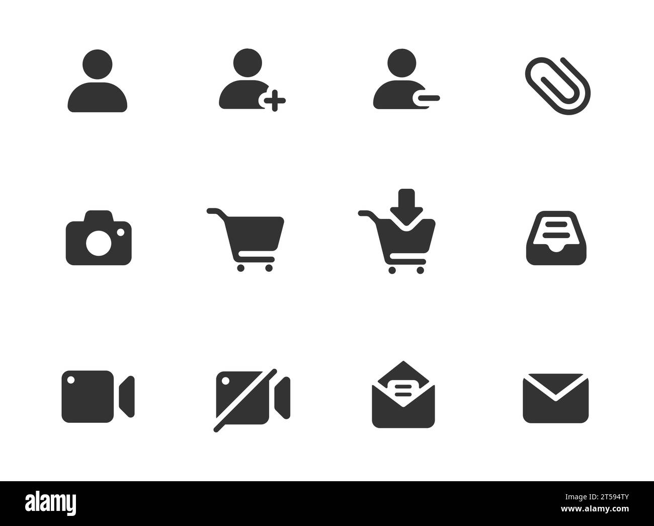 ui web icons isolated on white background Stock Vector