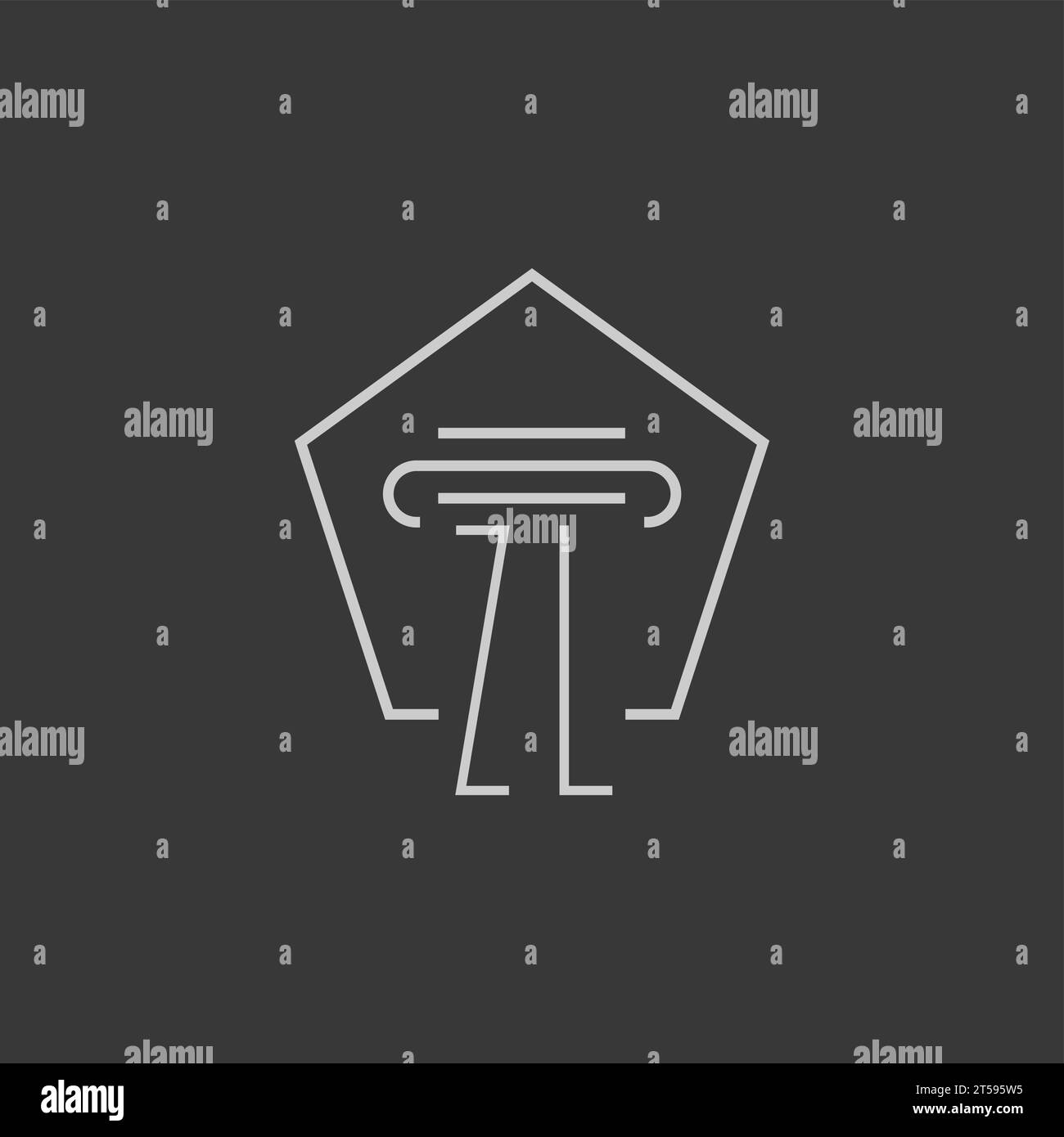 initial monogram ZL with monoline pillar logo design ideas Stock Vector ...