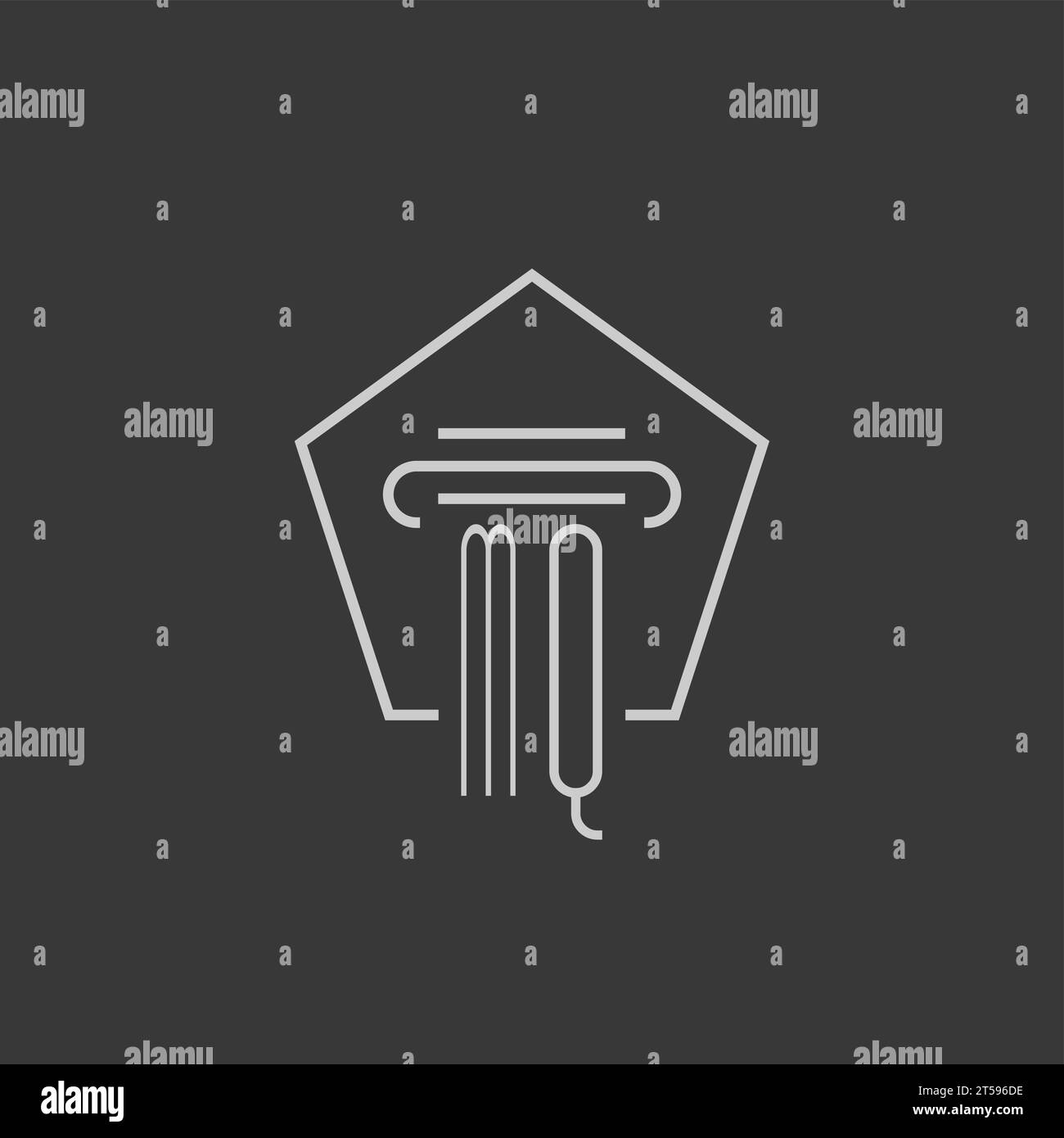 initial monogram MQ with monoline pillar logo design ideas Stock Vector ...
