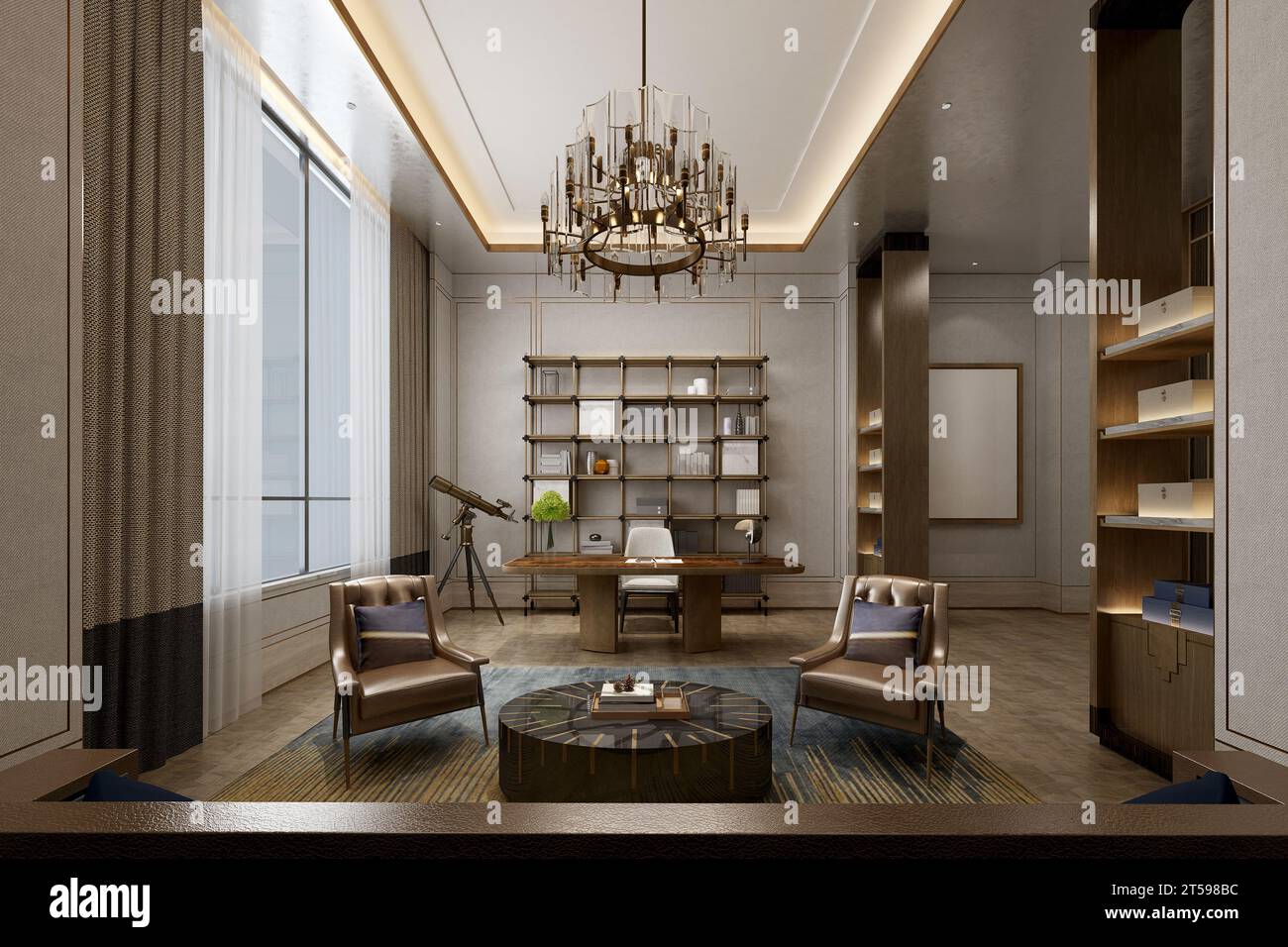 modern luxury office interior, 3d rendering Stock Photo