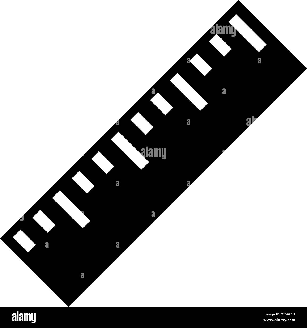 School Ruler Length Measuring Tool Flat Vector Icon Illustration School Ruler Length Measuring Tool Flat Vector Icon Illustration