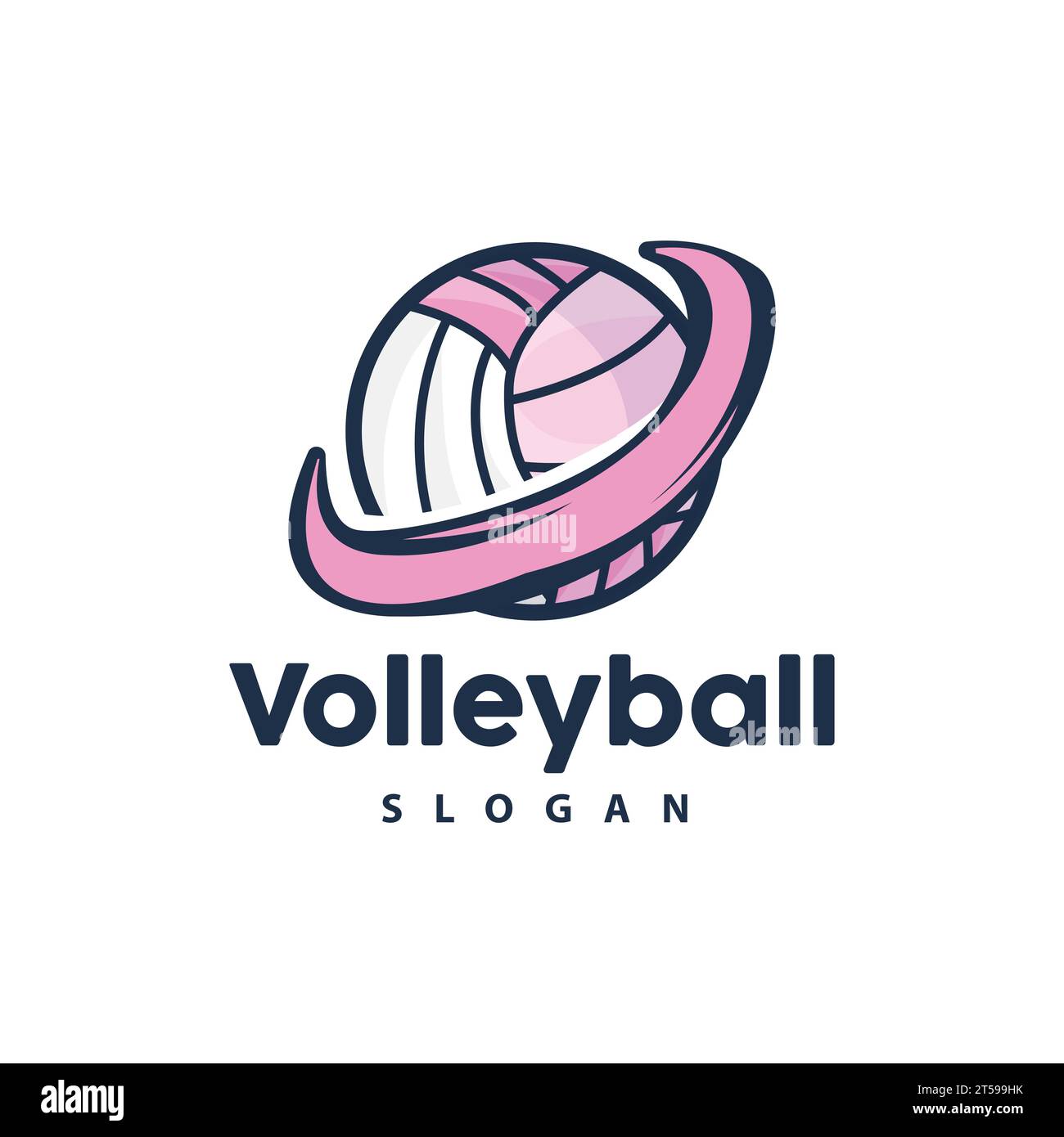 Volleyball Logo, Sport Simple Design, World Sports Tournament Vector