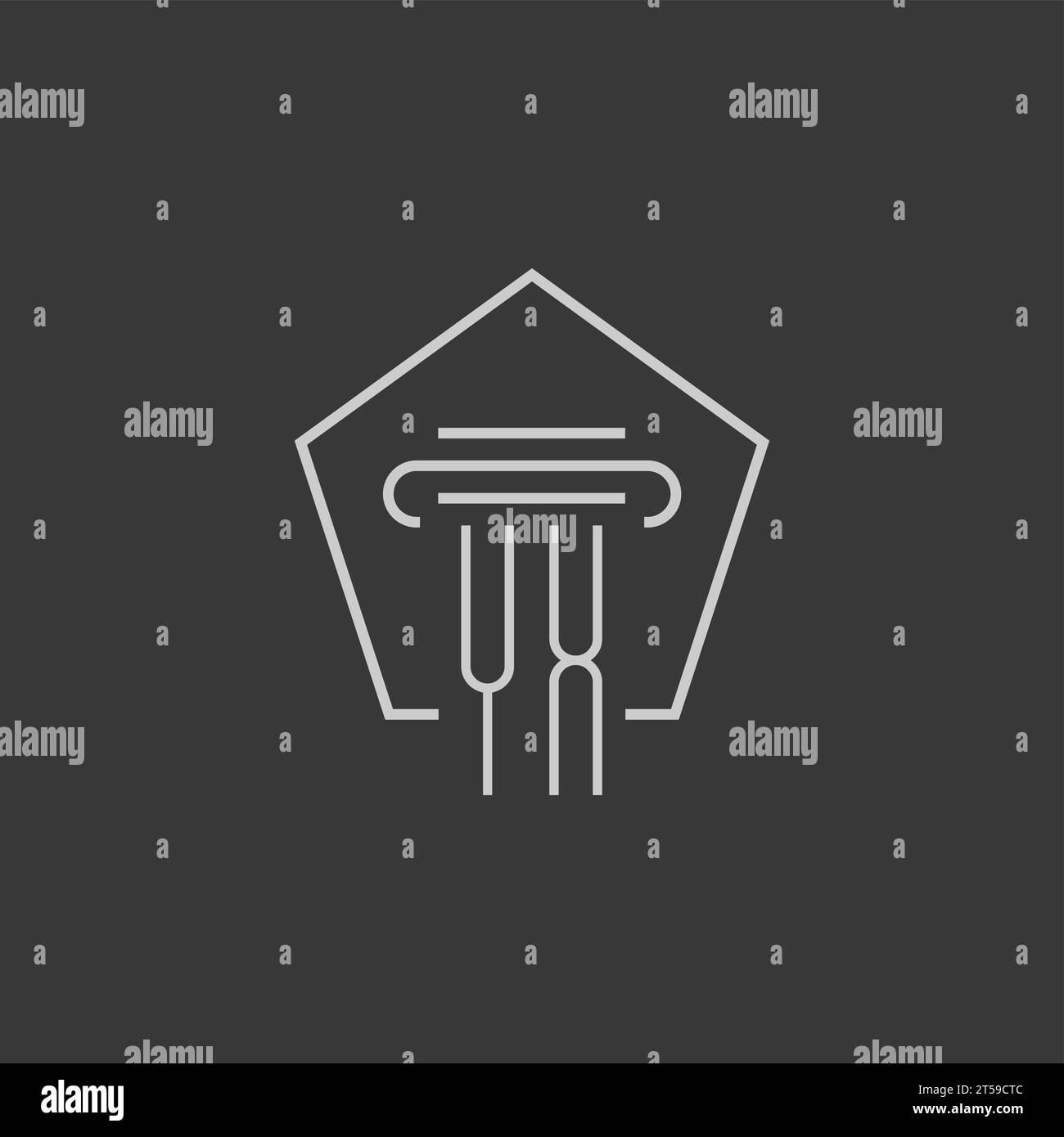 initial monogram YX with monoline pillar logo design ideas Stock Vector ...