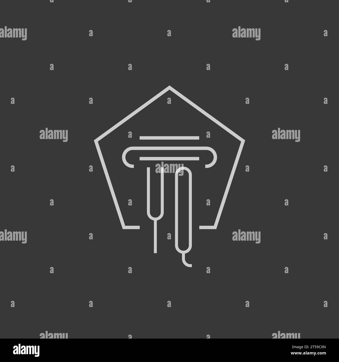 initial monogram YQ with monoline pillar logo design ideas Stock Vector ...