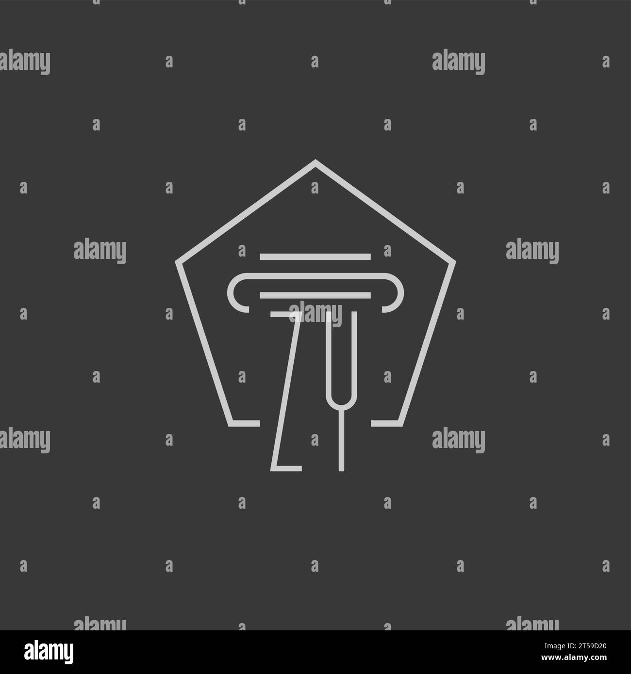 initial monogram ZY with monoline pillar logo design ideas Stock Vector ...