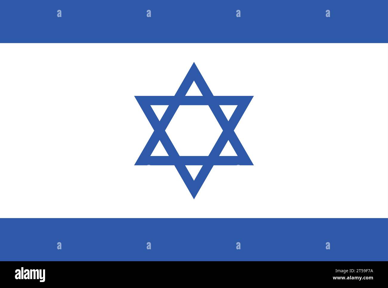 Vector flat Israel colored flag Stock Vector