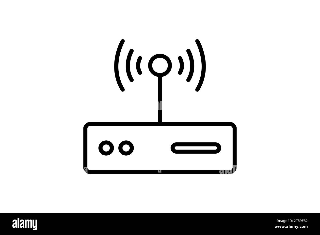 access point router icon. icon related to device, computer technology, network. line icon style. simple vector design editable Stock Vector