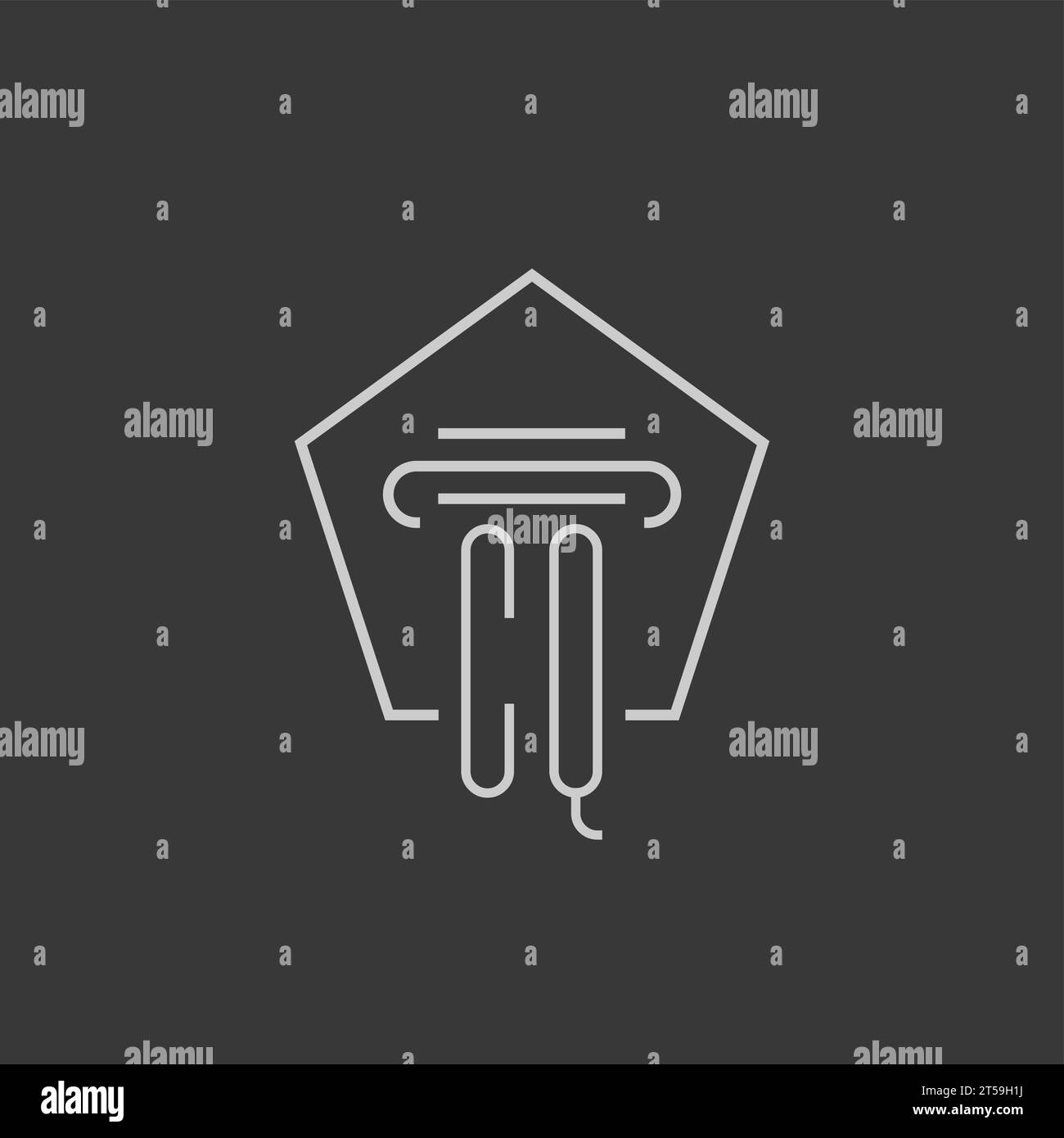 initial monogram CQ with monoline pillar logo design ideas Stock Vector ...