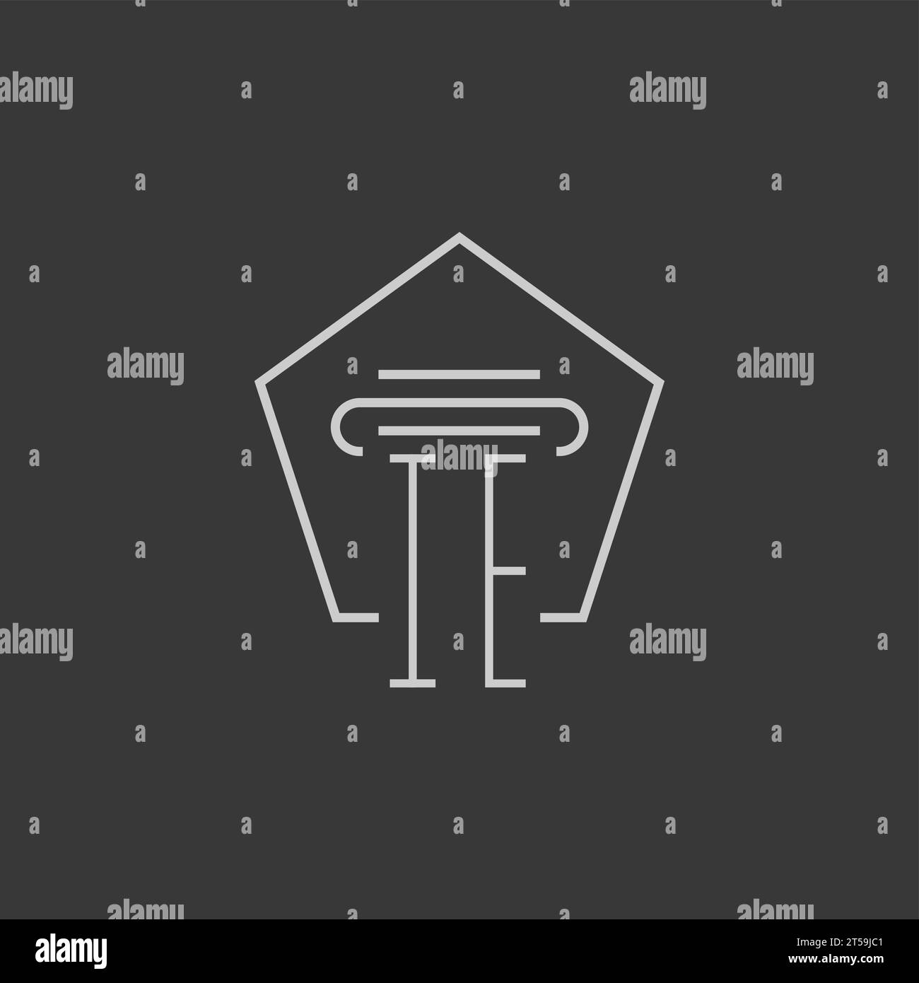 initial monogram IE with monoline pillar logo design ideas Stock Vector ...