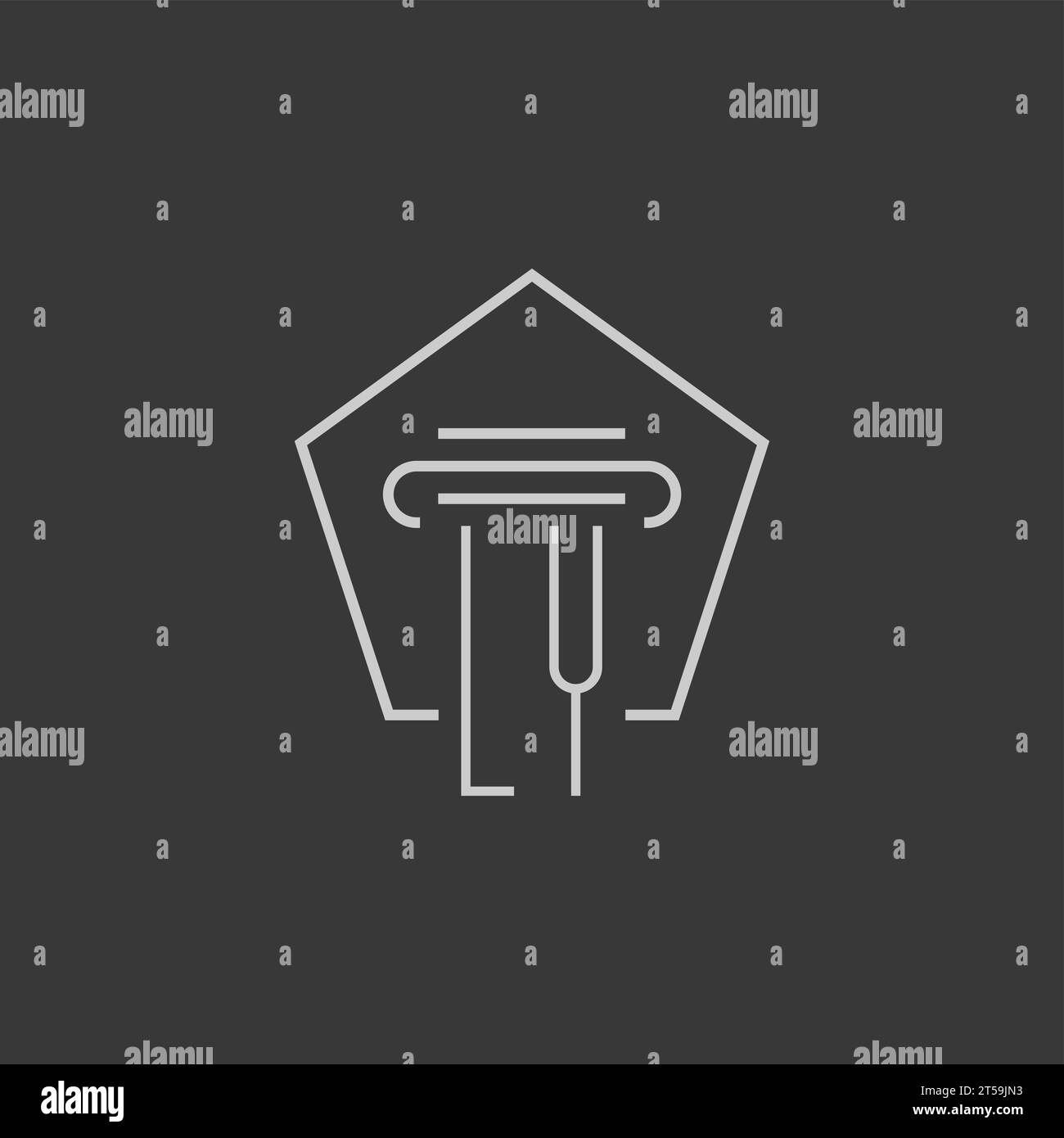 initial monogram LY with monoline pillar logo design ideas Stock Vector ...