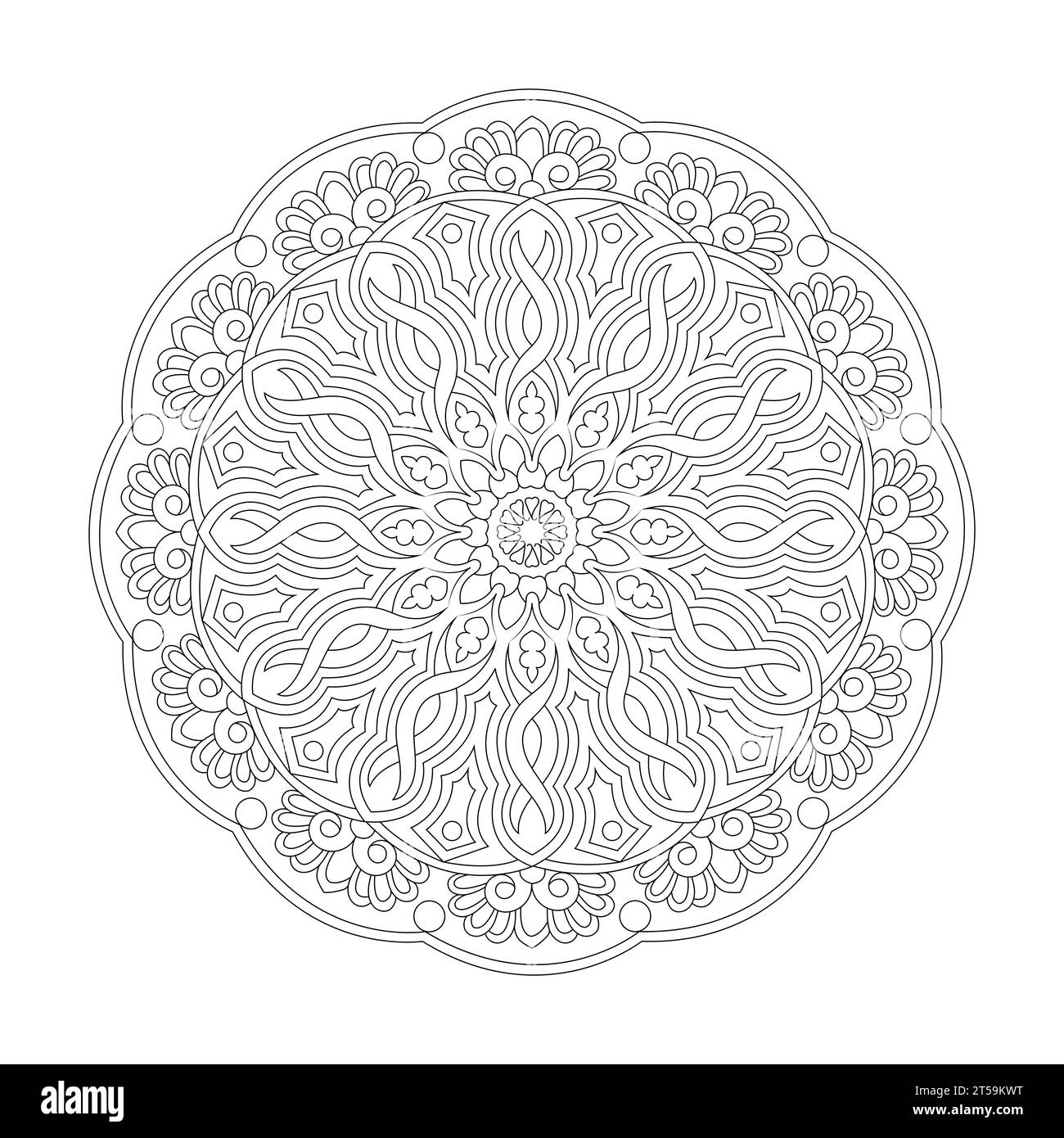 Celtic Enchanted Echoes colouring book page for KDP book interior, Ability to Relax, Brain Experiences, Harmonious Haven, Peaceful Portraits, Blossoming Stock Vector