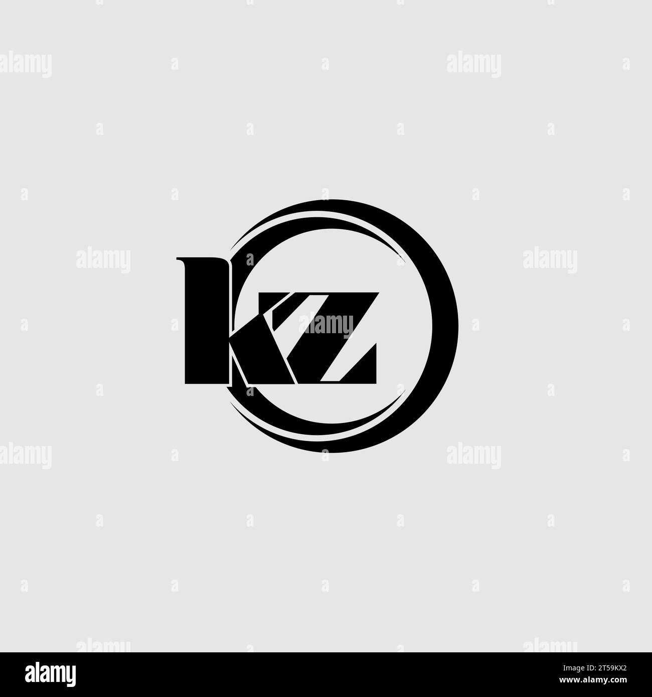 Letter kz logo Black and White Stock Photos & Images - Alamy