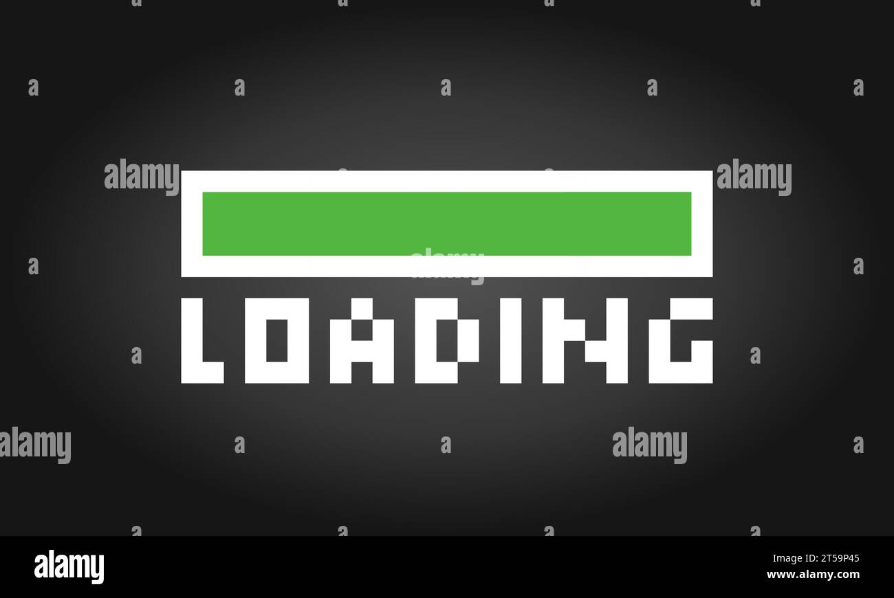 8 bit pixel loading icon for game assets in vector illustrations Stock ...