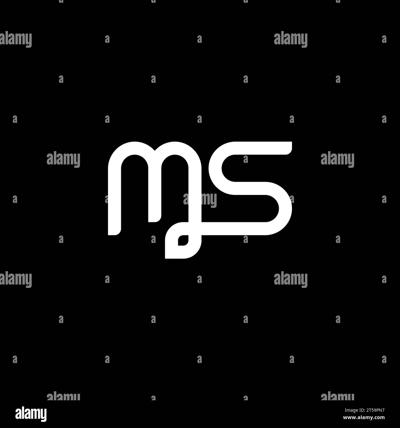 ms logo, ms Monogram, Initial ms Logo, Letter ms logo, Icon, Vector Stock Vector
