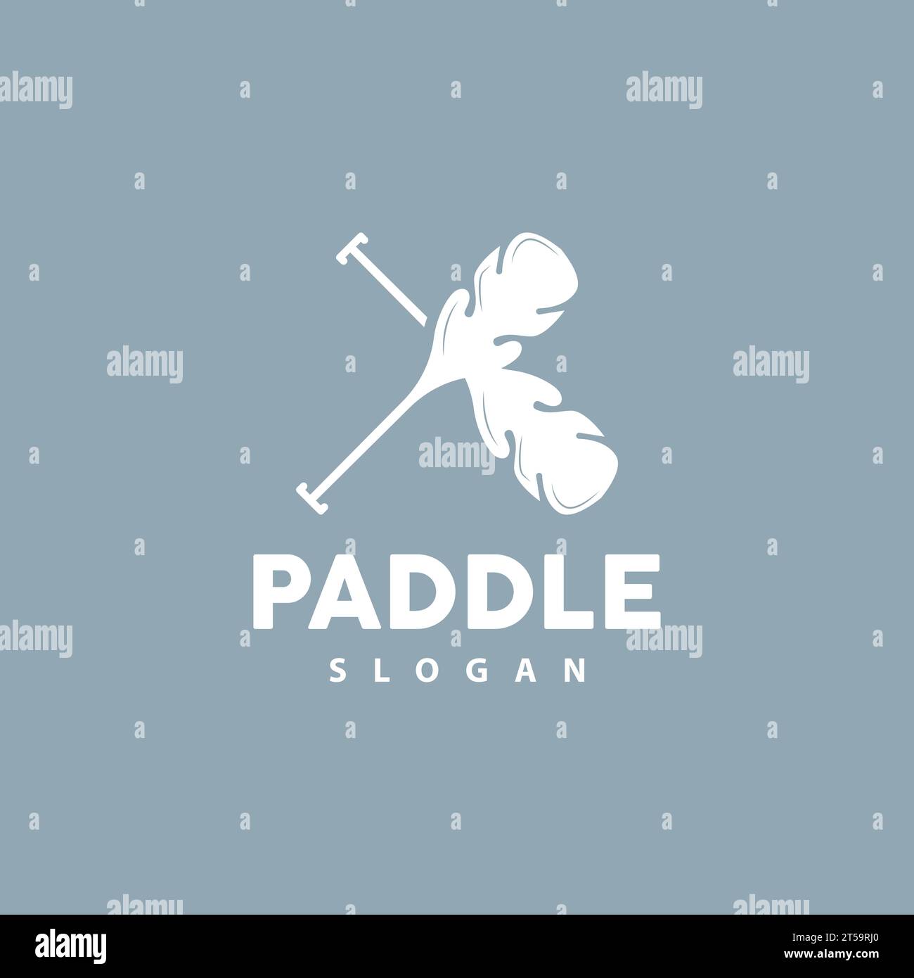 Paddle Logo, Boat Paddle Vector, Crossed Paddle Icon, Illustration