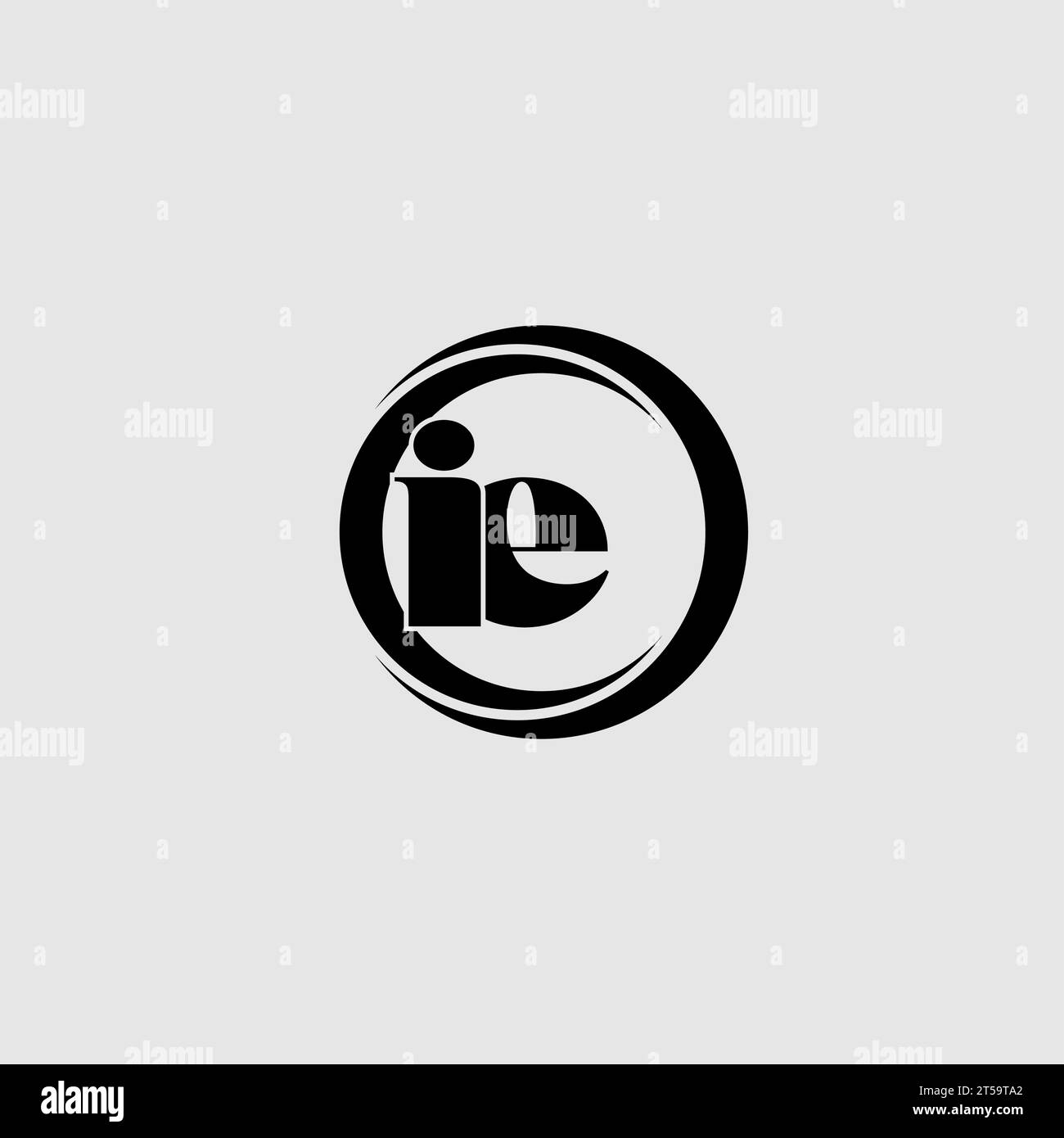 Letters IE simple circle linked line logo vector graphic Stock Vector ...