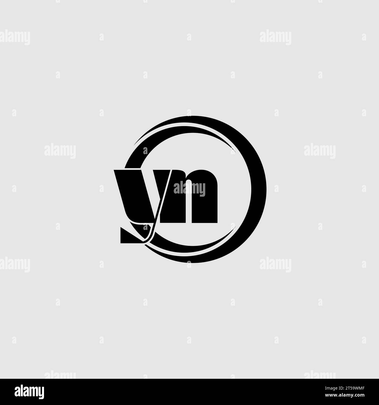 Letters YN simple circle linked line logo vector graphic Stock Vector ...