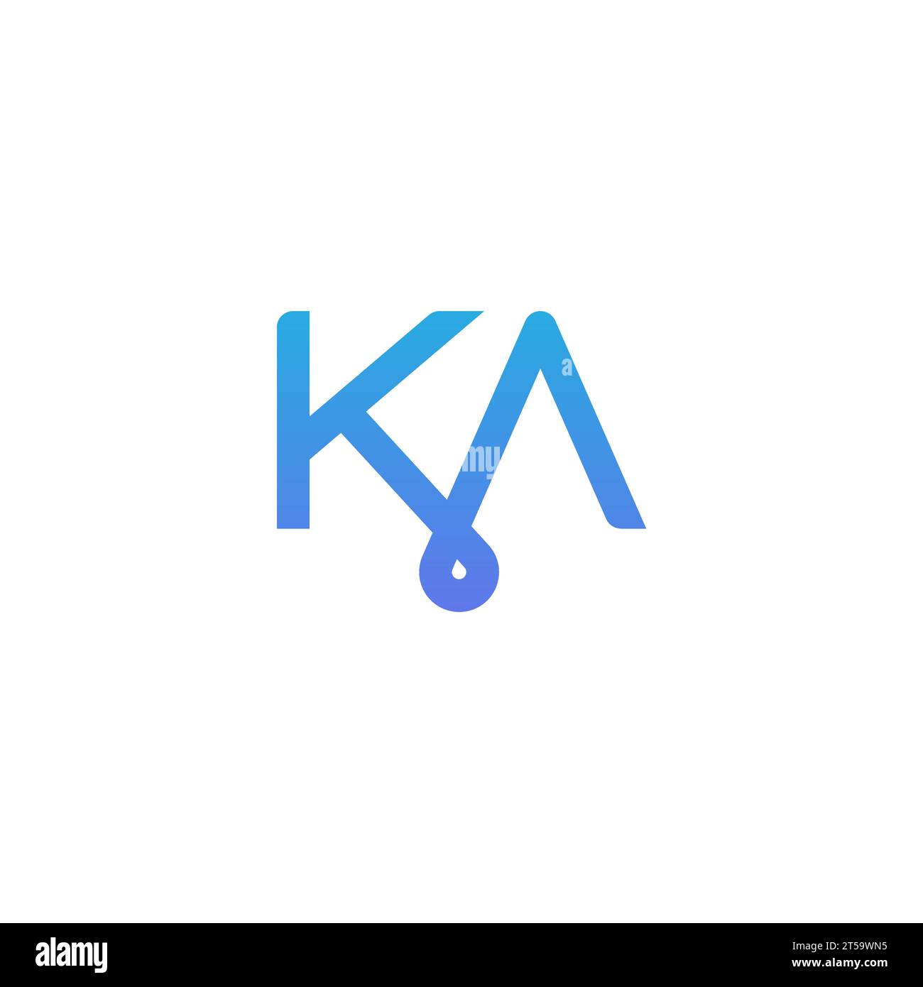 KA logo, KA Monogram, Initial KA Logo, Letter KA logo, Icon, Vector Stock Vector