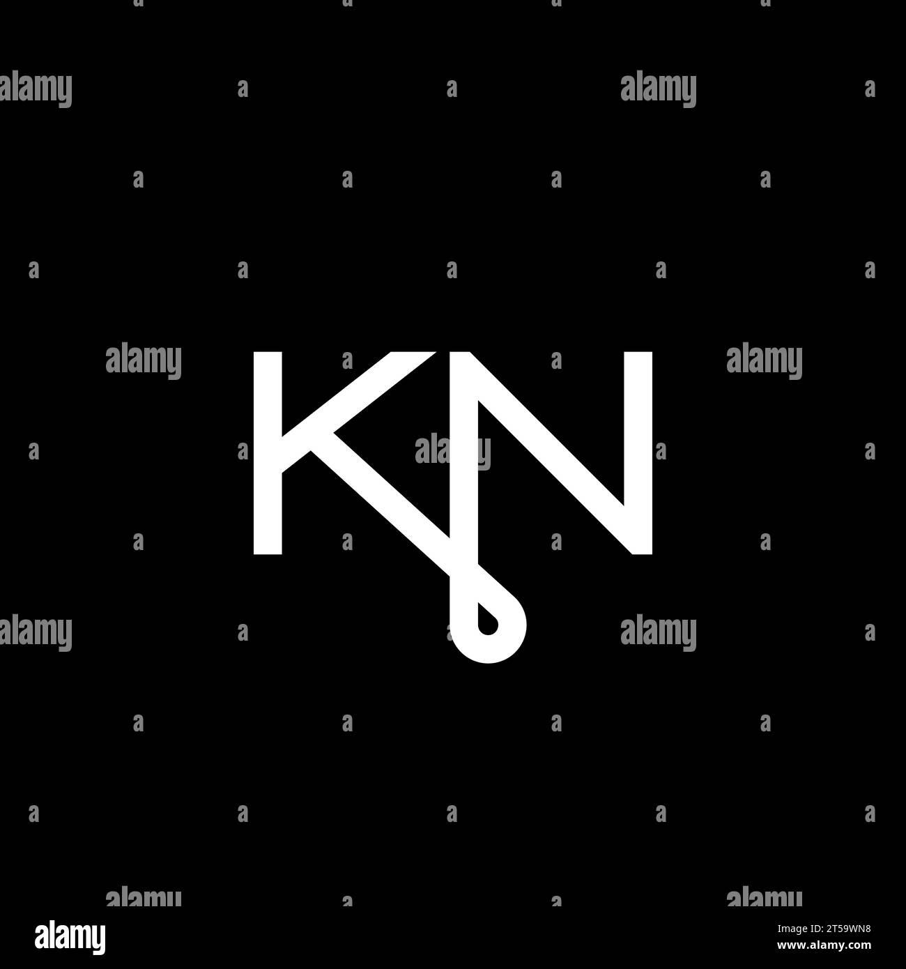 KN logo, KN Monogram, Initial KN Logo, Letter KN logo, Icon, Vector Stock Vector