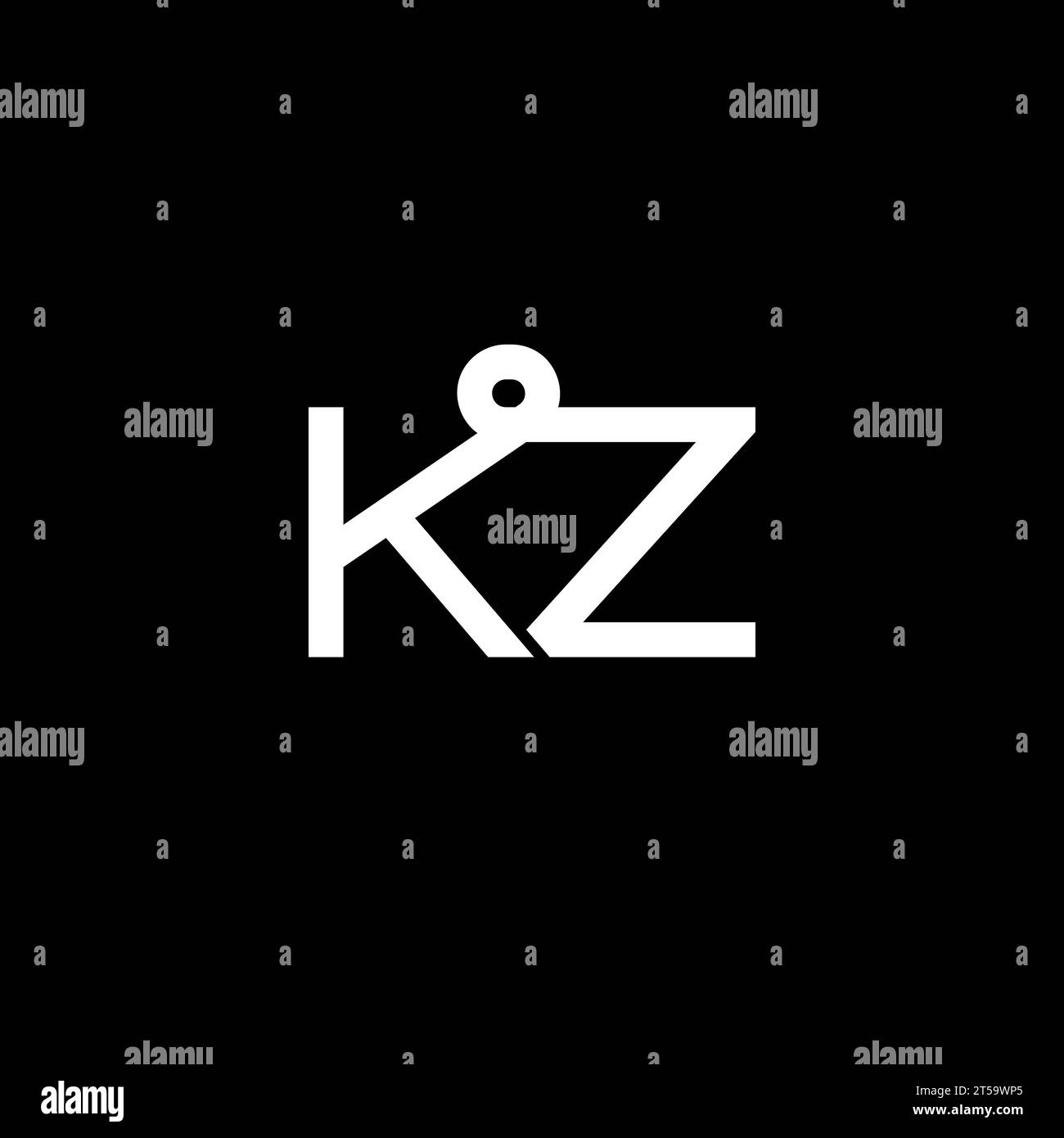 KZ logo, KZ Monogram, Initial KZ Logo, Letter KZ logo, Icon, Vector ...