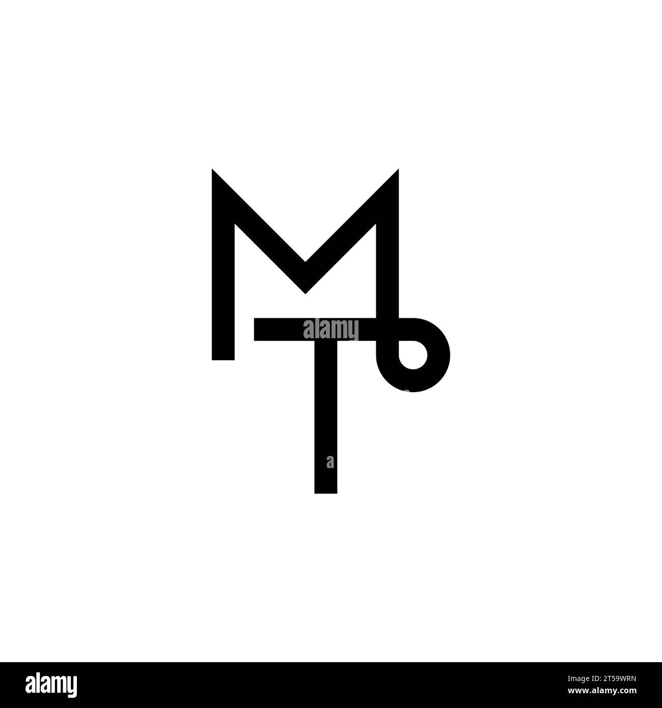 MT logo, MT Monogram, Initial MT Logo, Letter MT logo, Icon, Vector Stock Vector