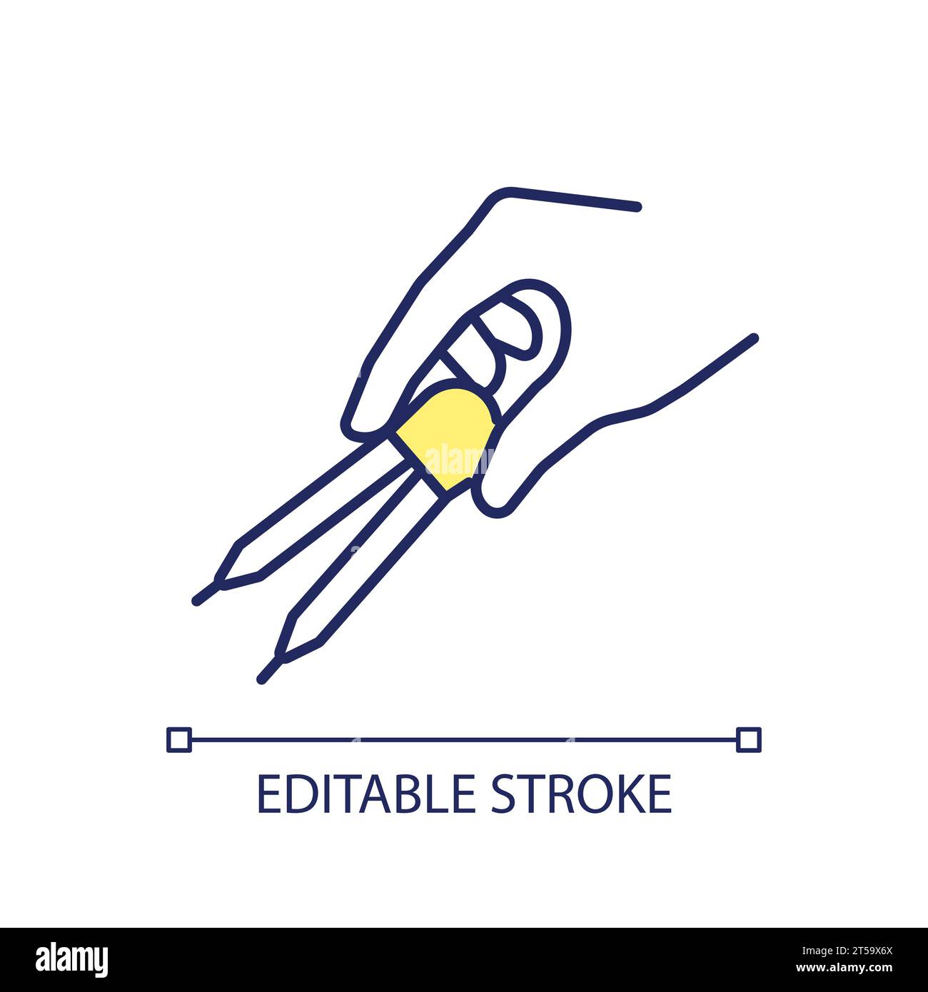 2D thin linear colorful simple architect costs icon Stock Vector
