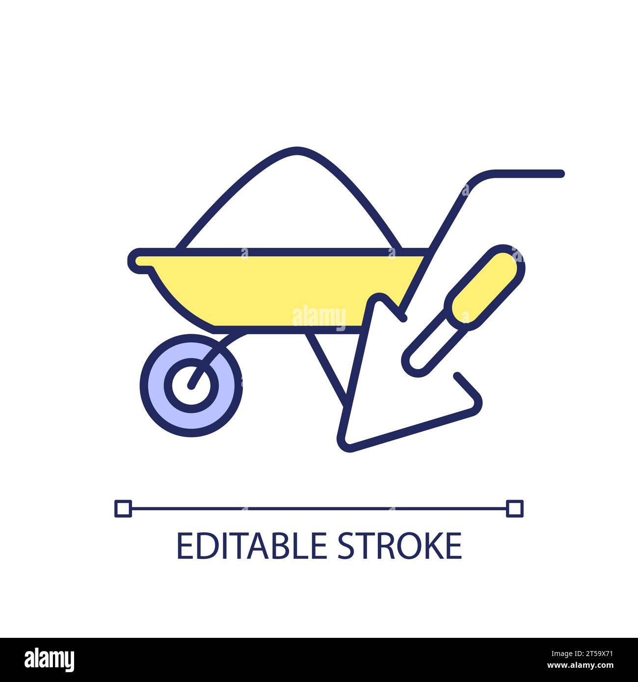 2D thin linear colorful simple private financing icon Stock Vector