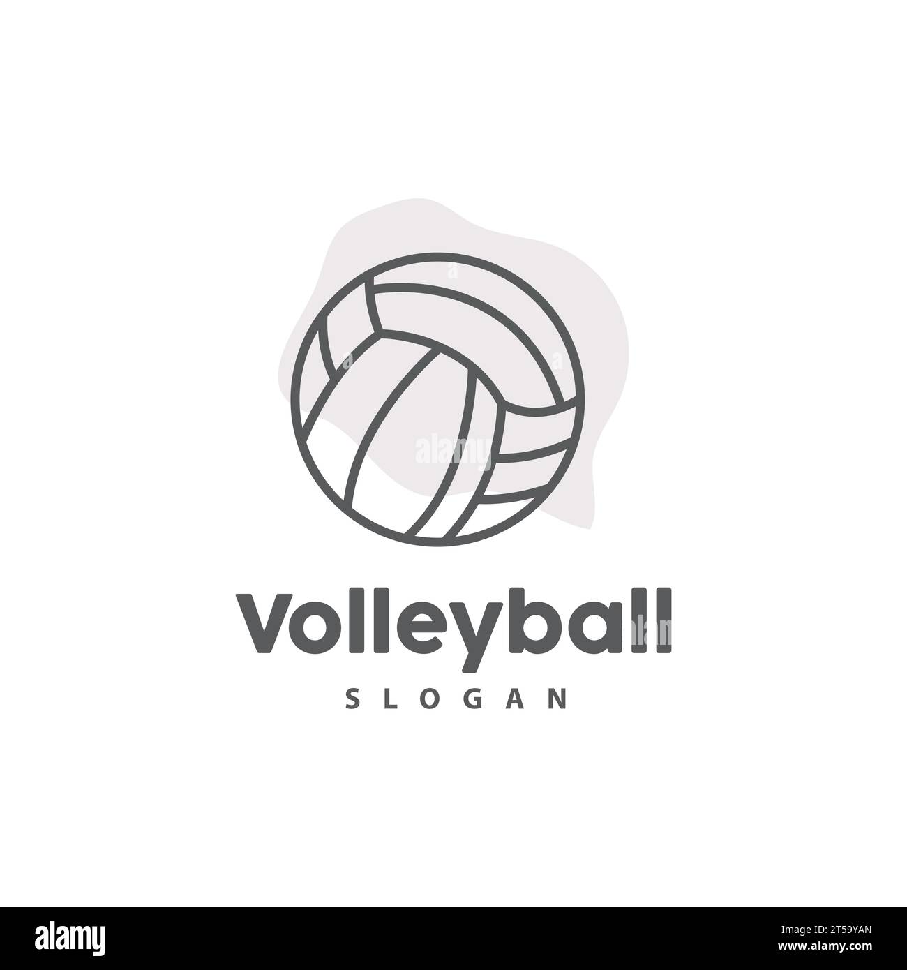 Volleyball Logo, Sport Simple Design, World Sports Tournament Vector