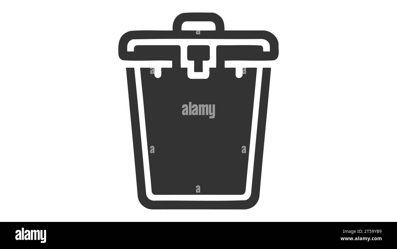 Trash can icon vector. Delete sign on white background Stock Vector ...