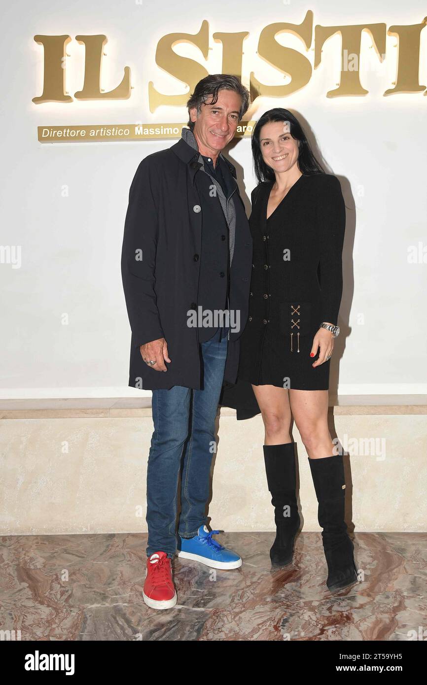 Rome, Italy. 03rd Nov, 2023. Rome, Teatro Sistina Before the Musical 'My Fair Lady', In the photo: Stefano Pantano with Lucia Credit: Independent Photo Agency/Alamy Live News Stock Photo
