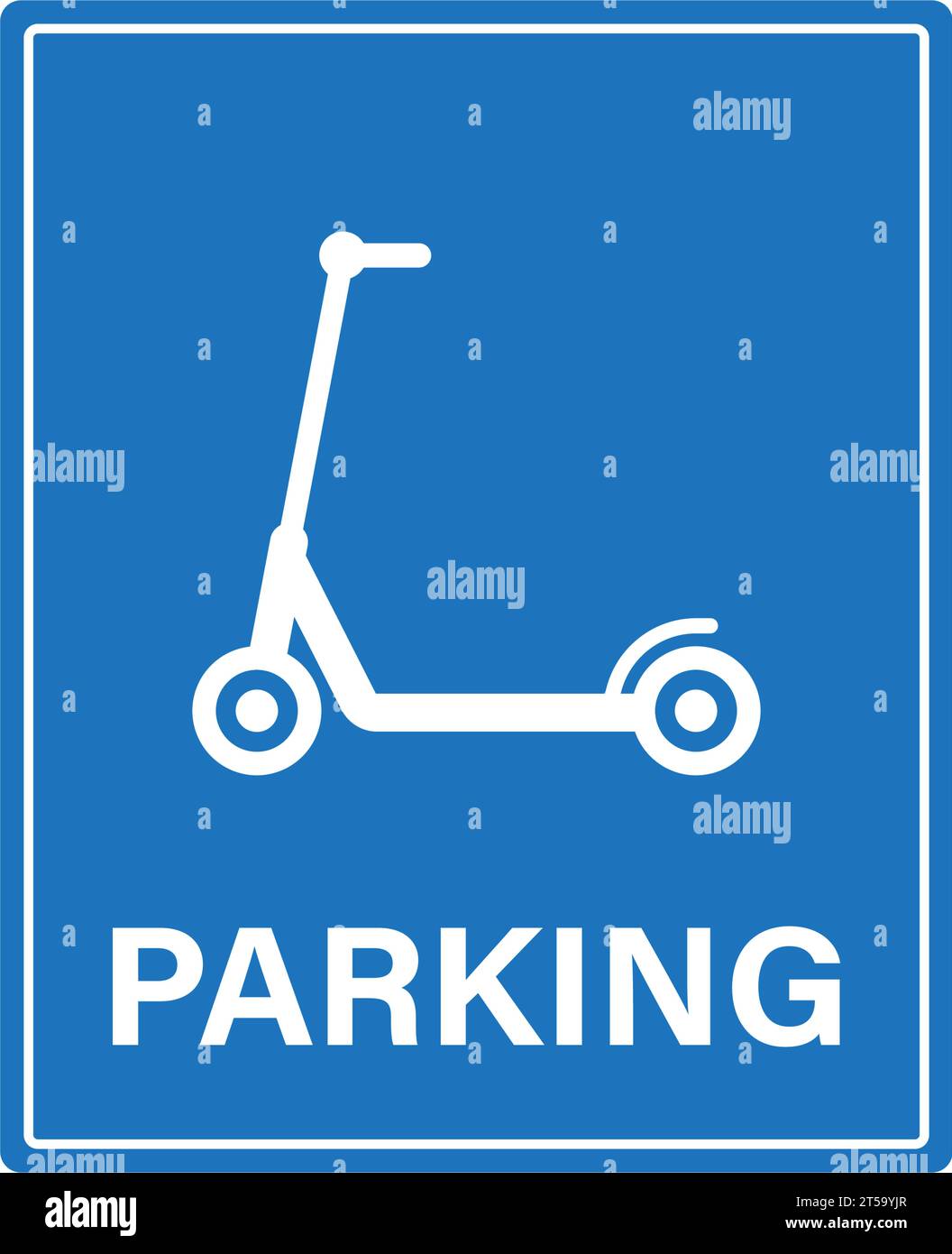 Scooter parking sign icon simple design Stock Vector