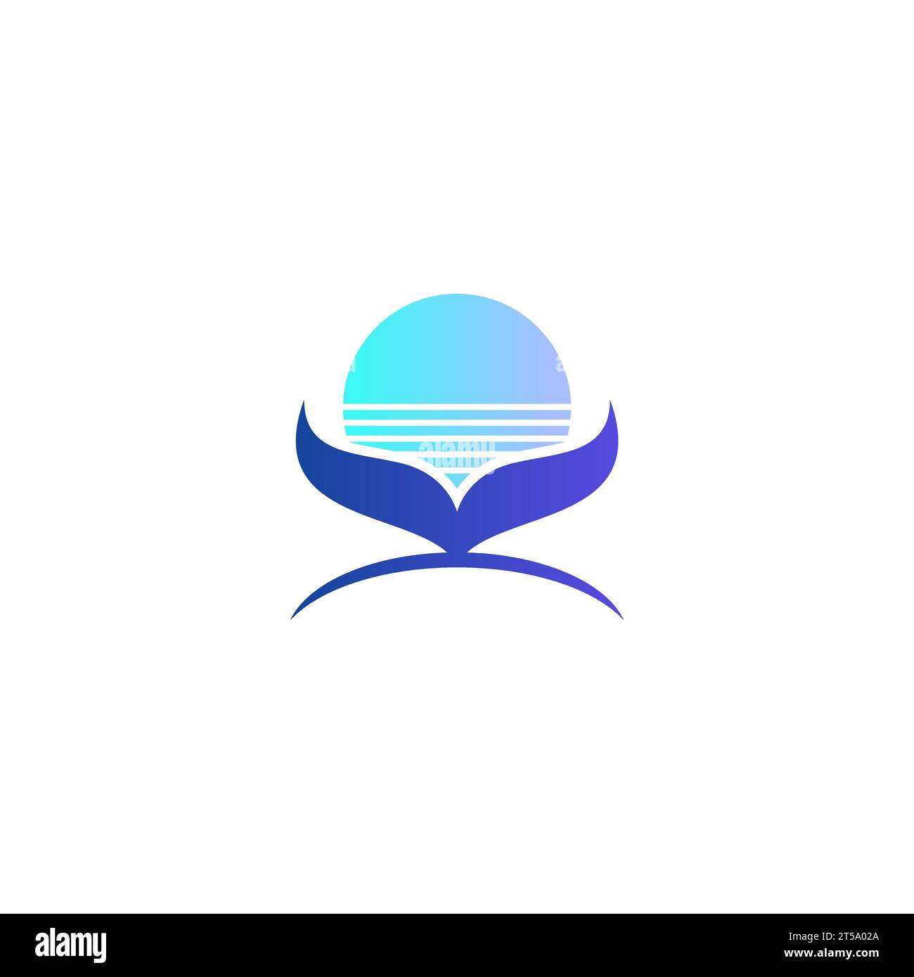 whale tail vector illustration. whale logo design Stock Vector