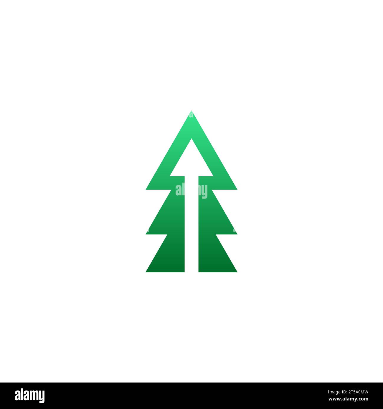 Pine Arrow Logo Design. Pine Tree Logo Stock Vector