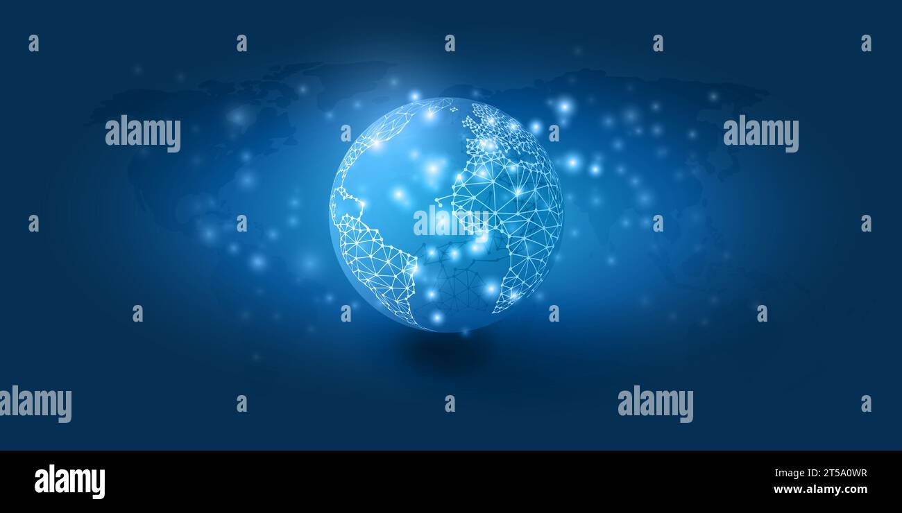 Abstract Blue Minimal Style Cloud Computing, Networks Structure ...