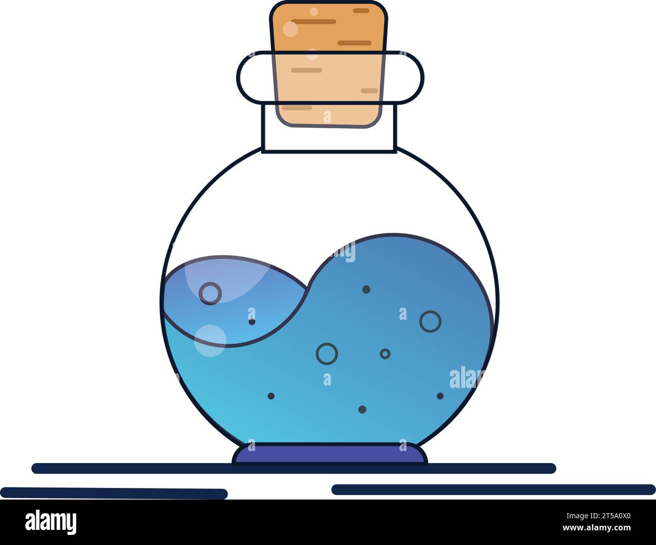 A chemical transparent bottle for scientific tests Stock Vector