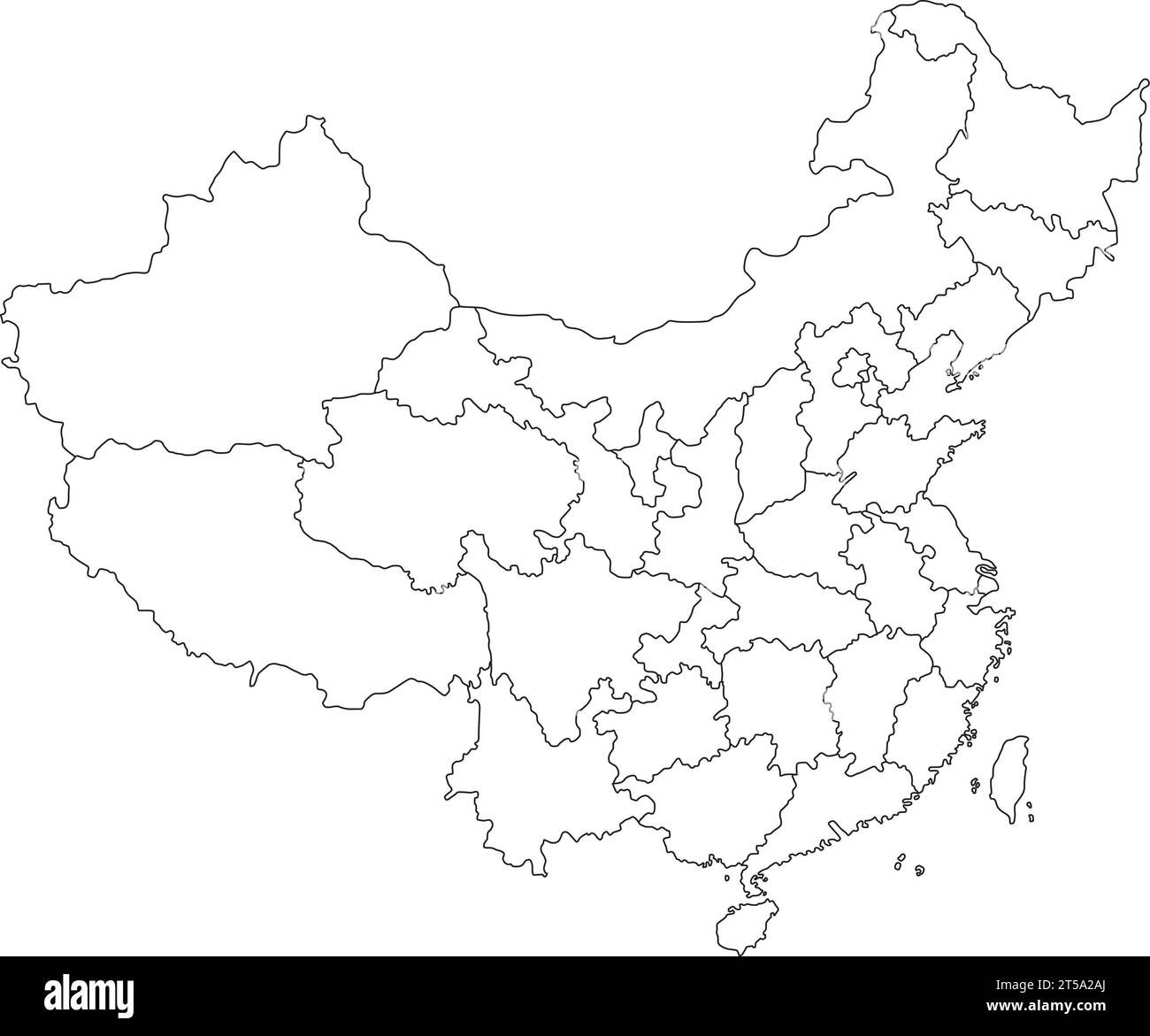 china map backdrop in vector form Stock Vector