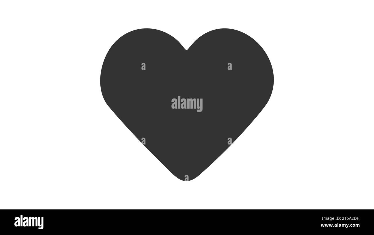 Heart - Vector icon isolated on white background Stock Vector Image ...