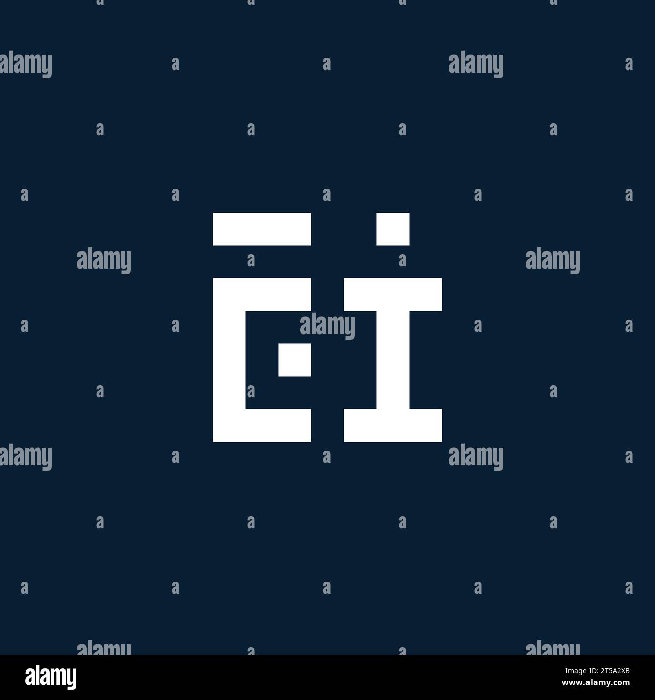 CI initial monogram logo with geometric style design ideas Stock Vector