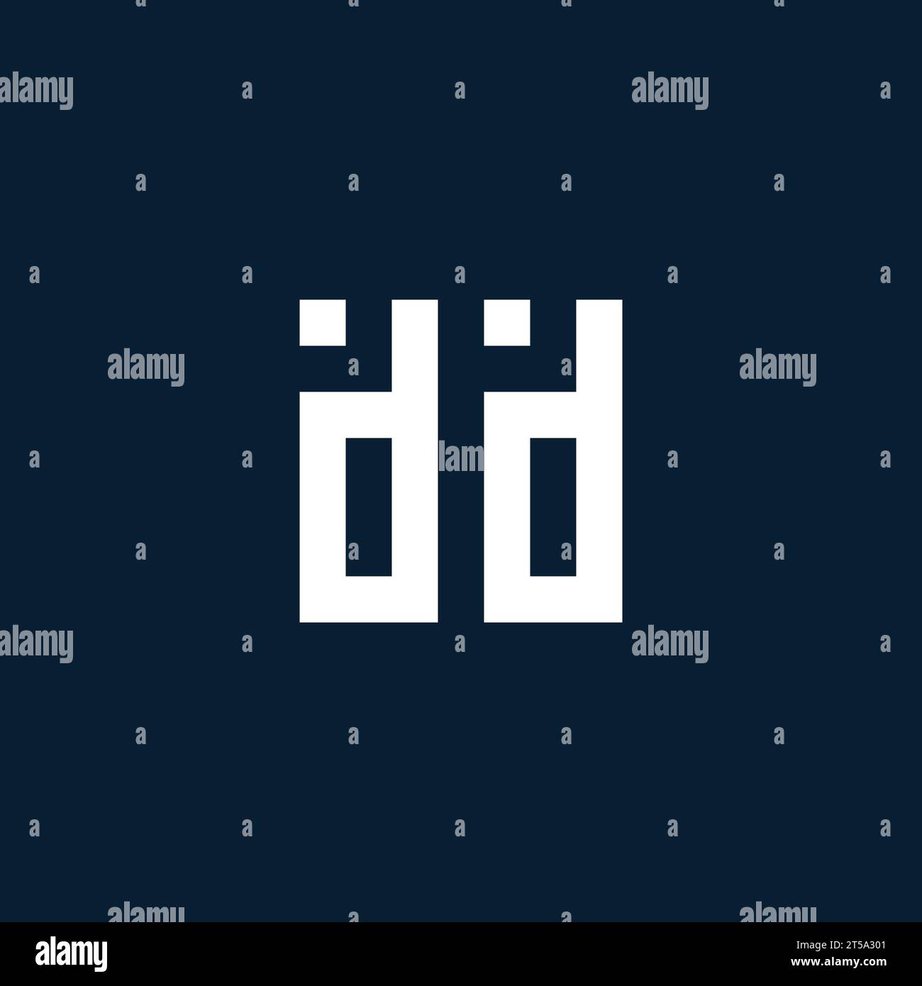 DD initial monogram logo with geometric style design ideas Stock Vector