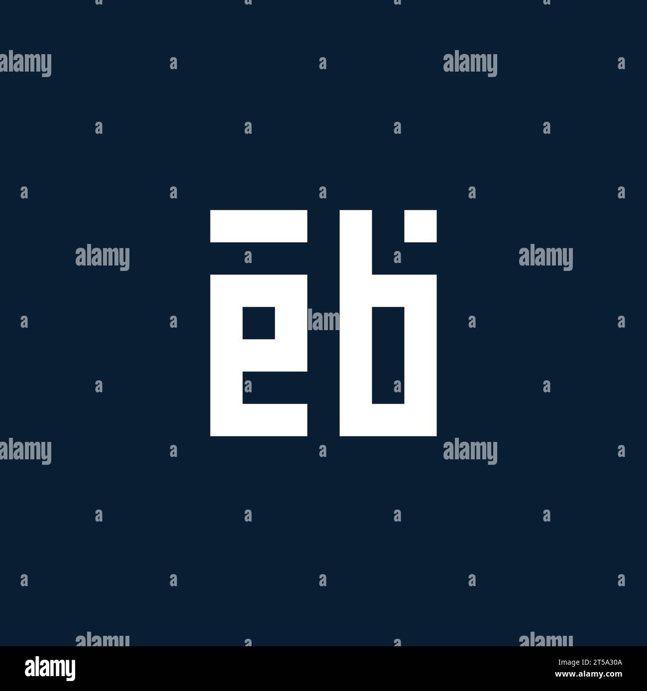 EB initial monogram logo with geometric style design ideas Stock Vector