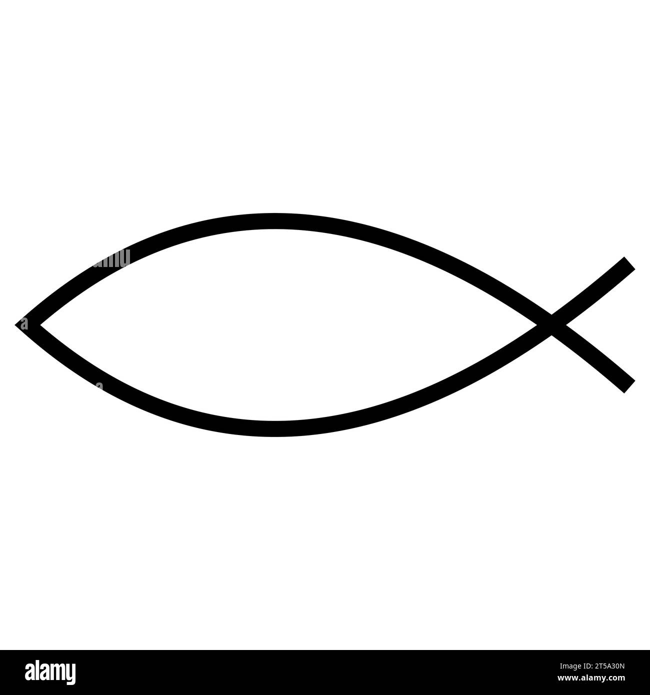 Christian ancient symbol, Jesus sign fish, fish horoscope constellation Stock Vector