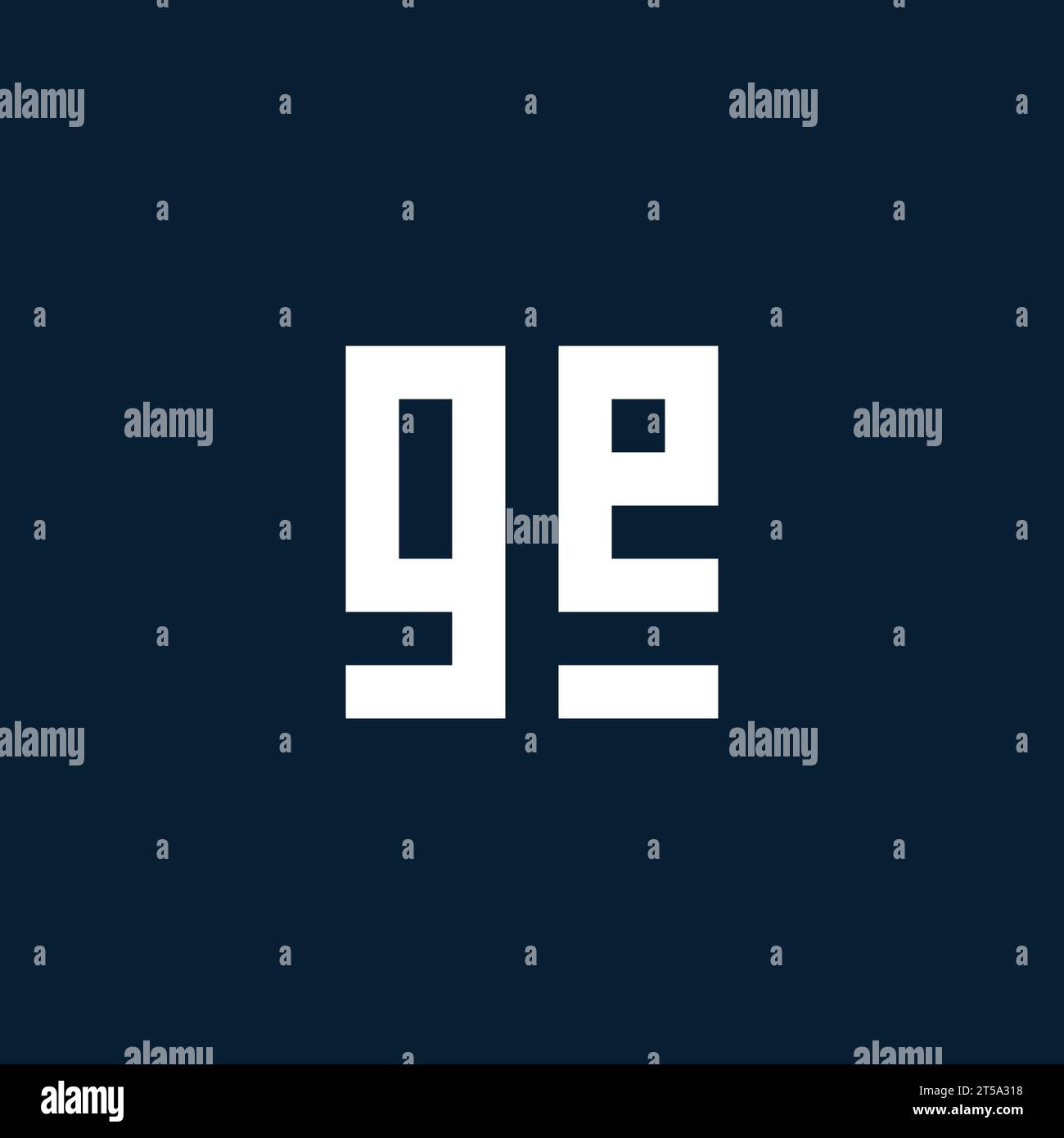 GE initial monogram logo with geometric style design ideas Stock Vector ...