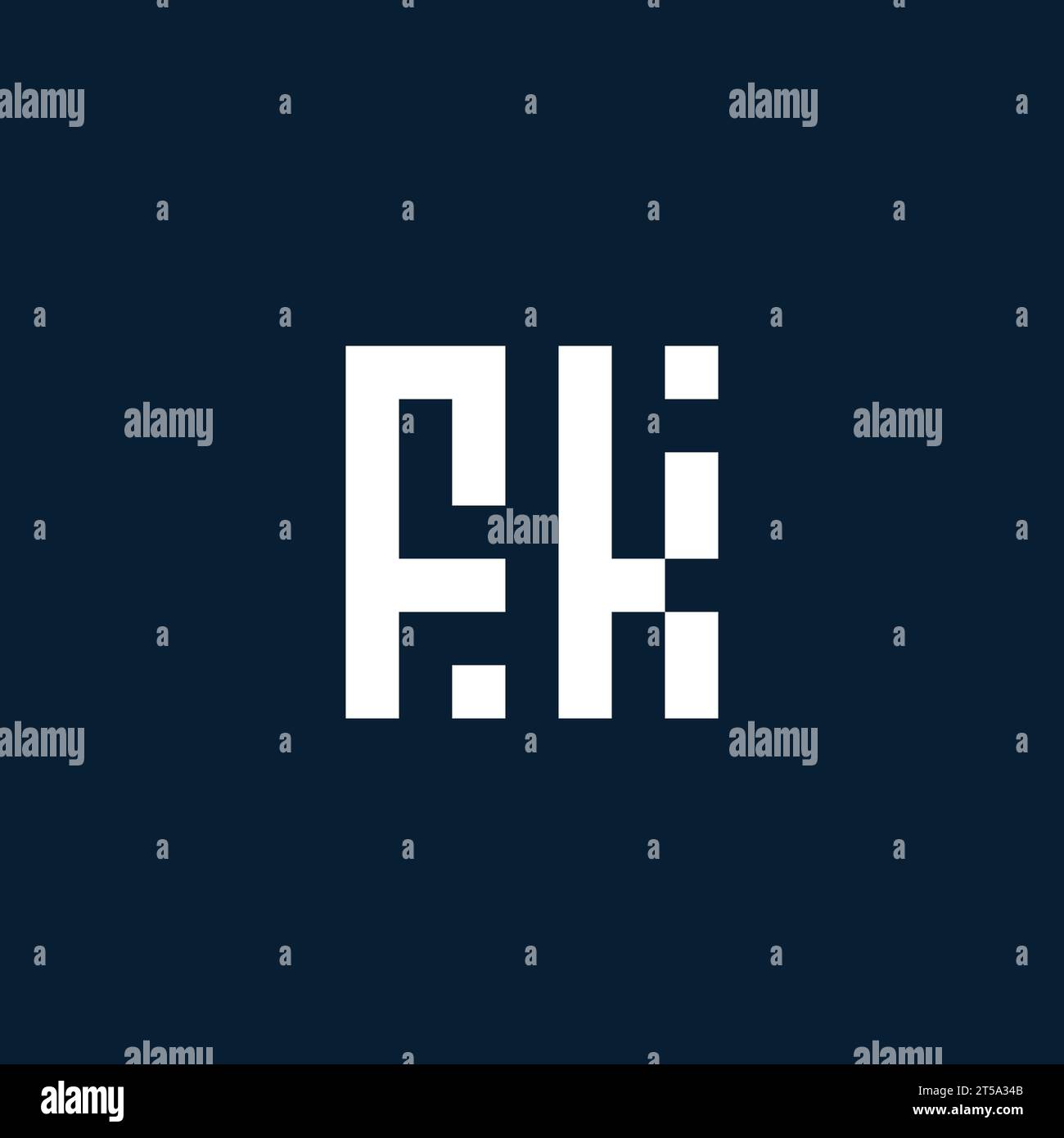 FK initial monogram logo with geometric style design ideas Stock Vector