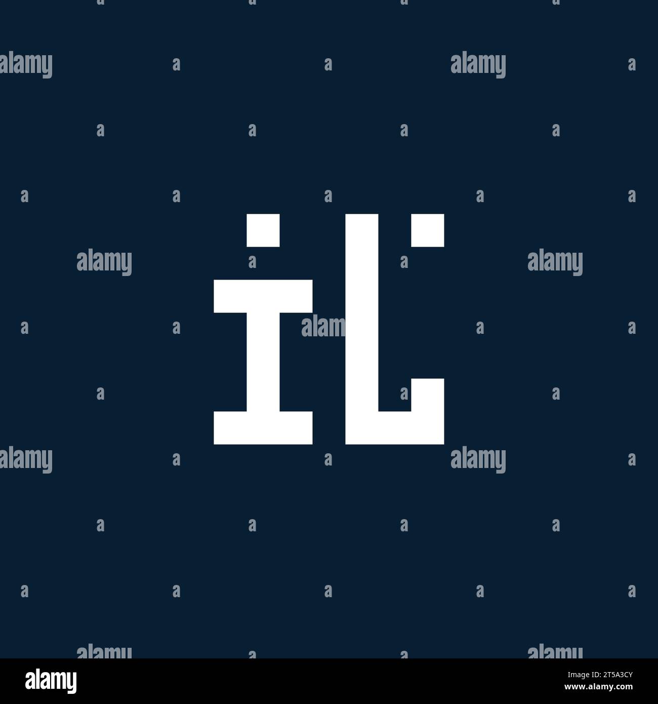 IL initial monogram logo with geometric style design ideas Stock Vector