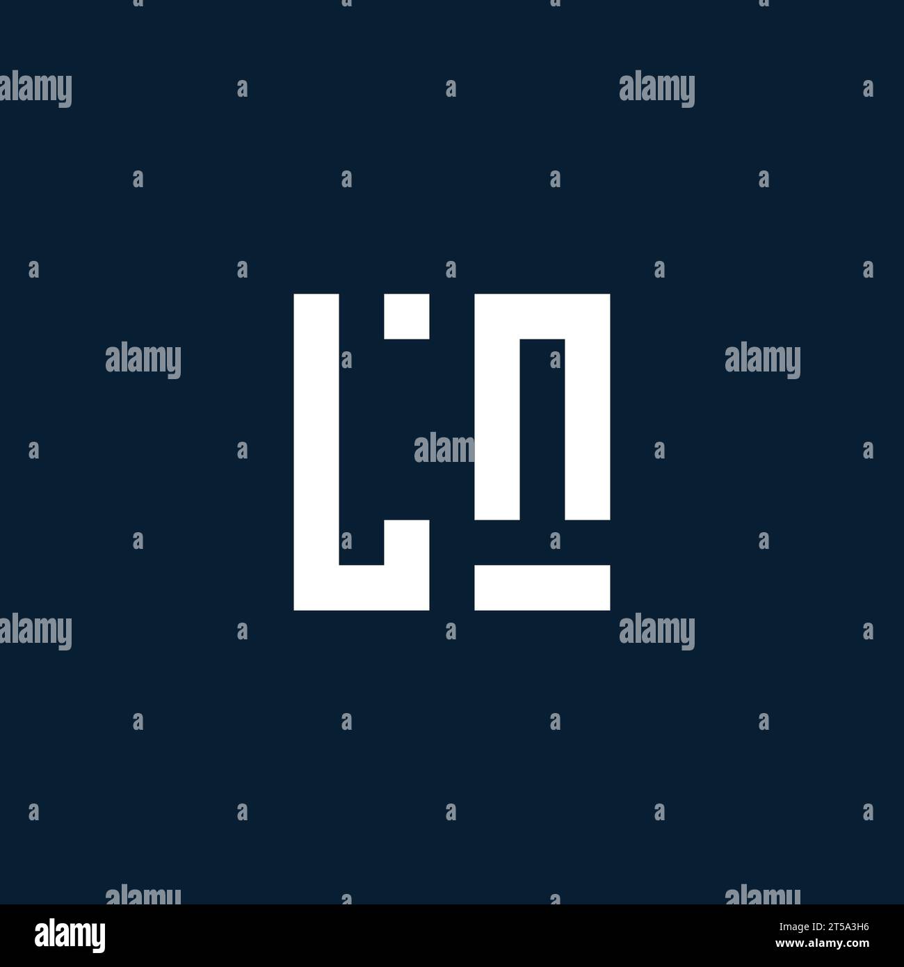 LN initial monogram logo with geometric style design ideas Stock Vector